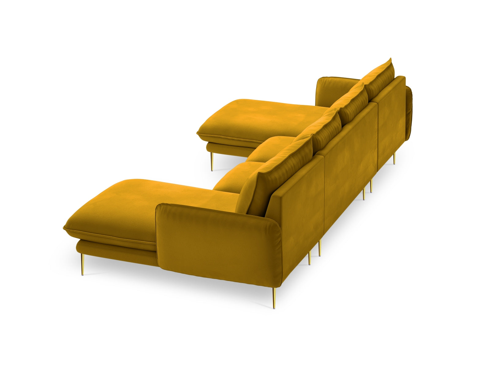 Erleben Sie das stilvolle Vienna Velour Panoramic Sofa für 6 Personen. Hochwertiger Veloursstoff und großzügige Sitzfläche für höchsten Komfort.