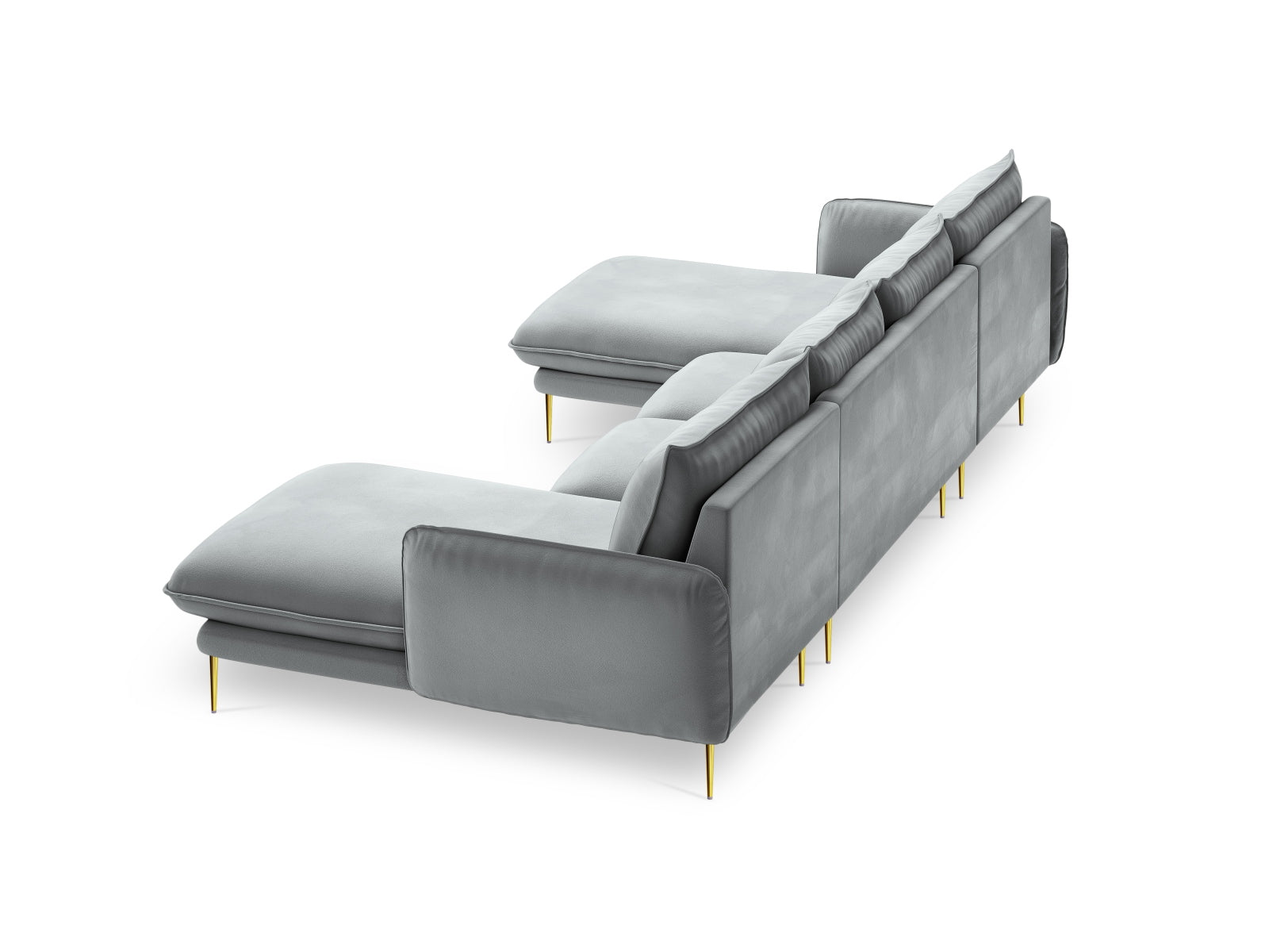 Erleben Sie das stilvolle Vienna Velour Panoramic Sofa für 6 Personen. Hochwertiger Veloursstoff und großzügige Sitzfläche für höchsten Komfort.