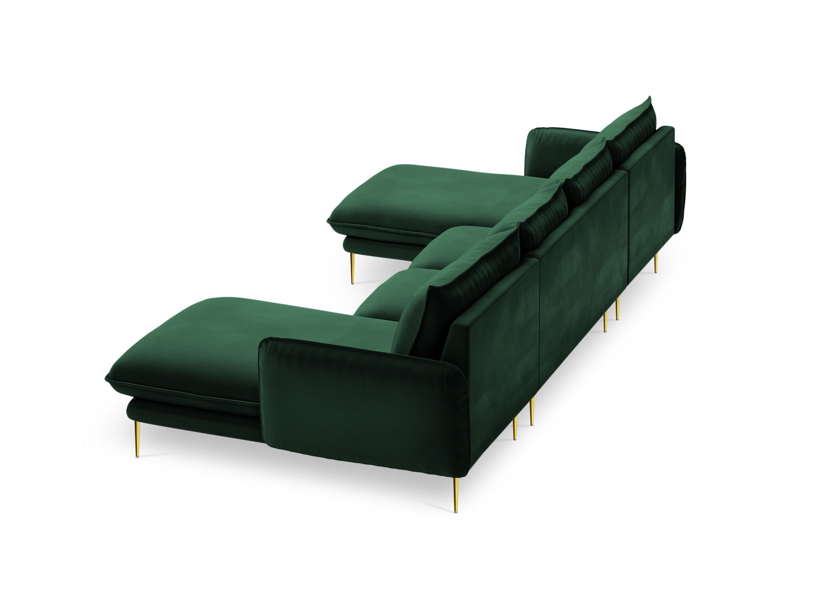 Entdecken Sie das elegante Vienna Velour Panoramic Sofa für 6 Personen. Luxuriöser Veloursstoff und modernes Design für Ihr Wohnzimmer.