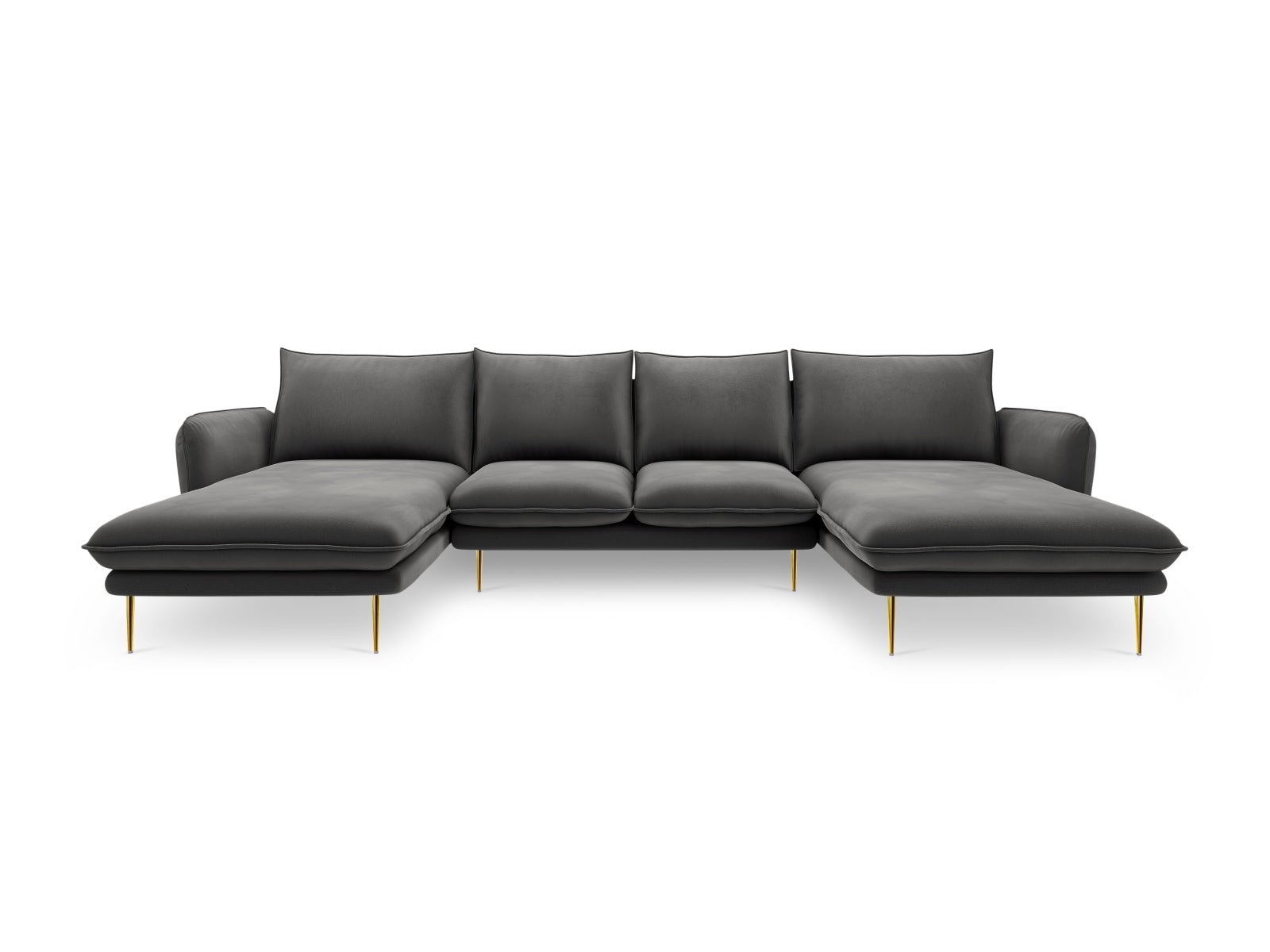 Erleben Sie das stilvolle Vienna Velour Panoramic Sofa für 6 Personen. Hochwertiger Veloursstoff und großzügige Sitzfläche für höchsten Komfort.