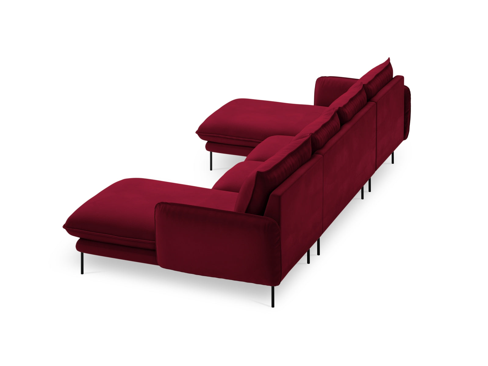 Erleben Sie das stilvolle Vienna Velour Panoramic Sofa für 6 Personen. Hochwertiger Veloursstoff und großzügige Sitzfläche für höchsten Komfort.