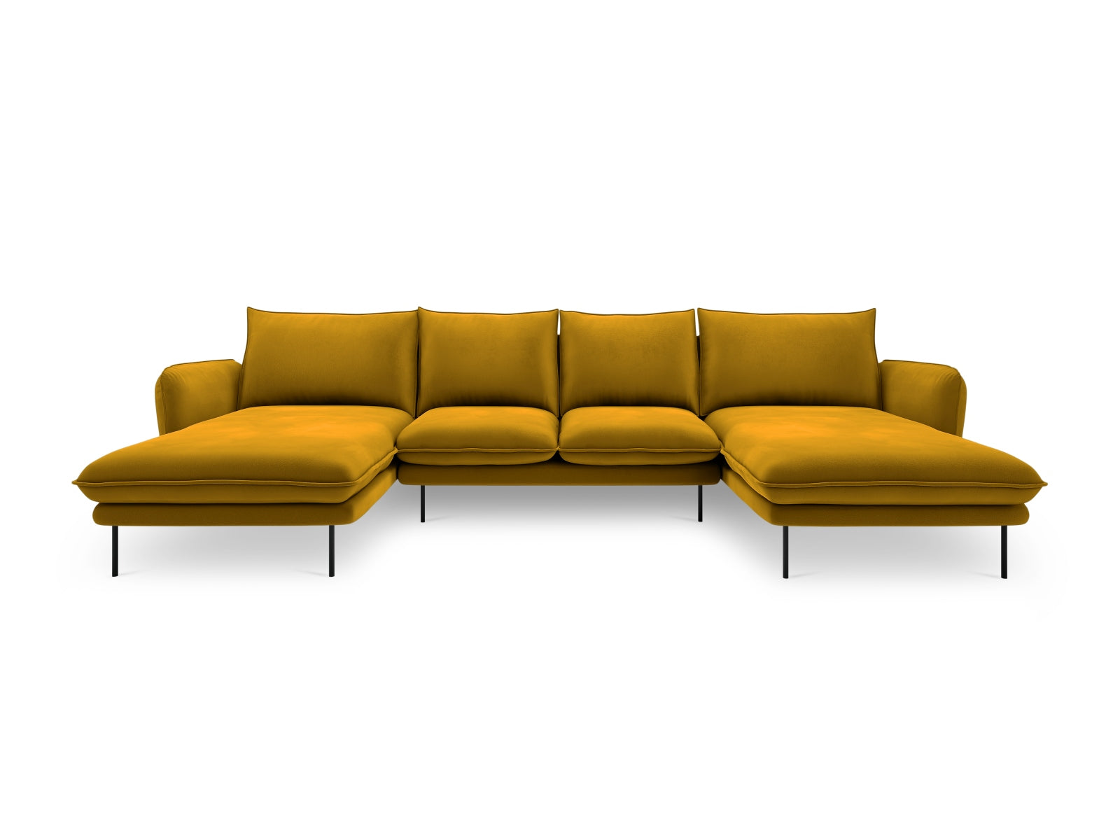 Erleben Sie das stilvolle Vienna Velour Panoramic Sofa für 6 Personen. Hochwertiger Veloursstoff und großzügige Sitzfläche für höchsten Komfort.