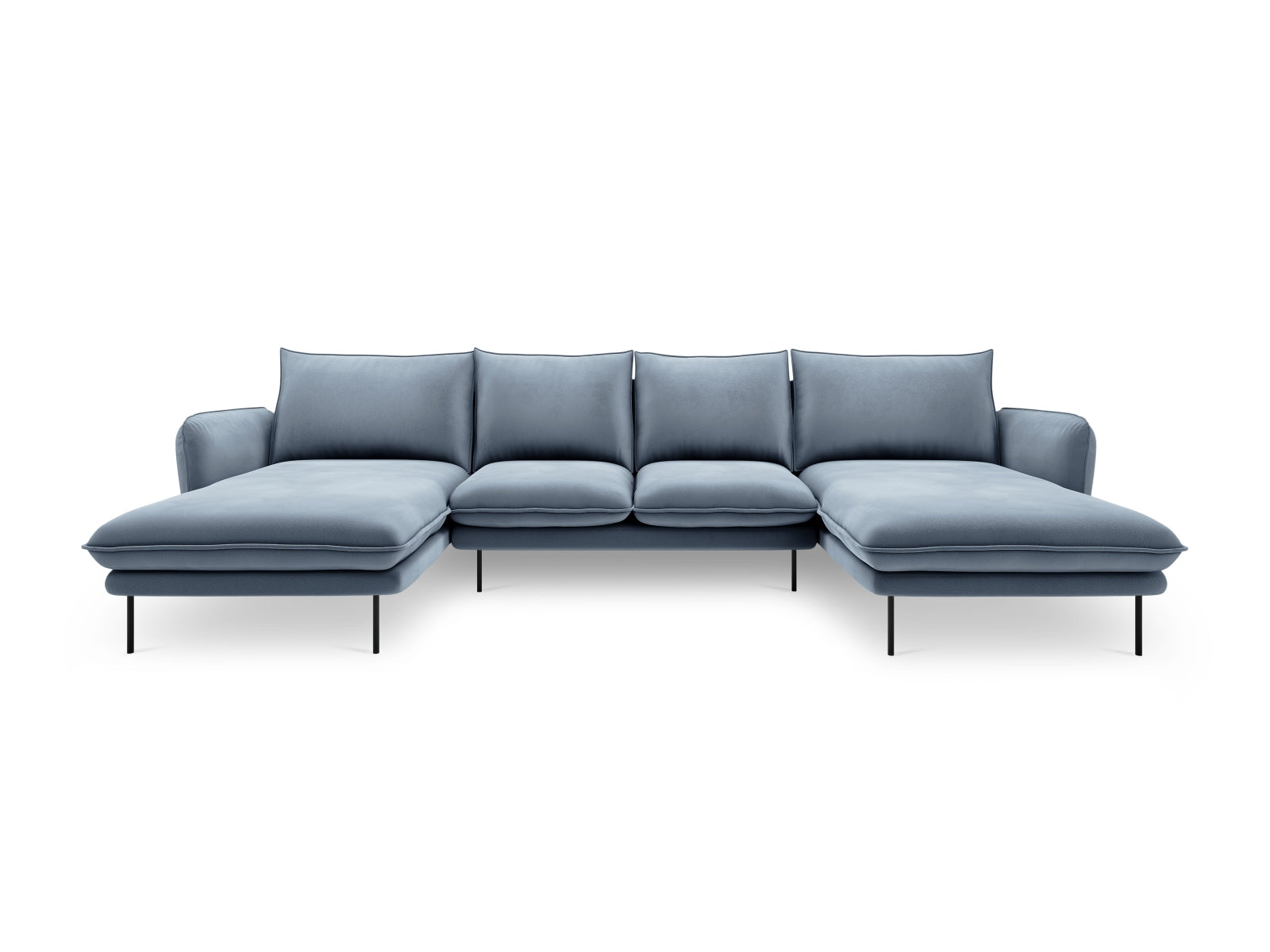 Erleben Sie das stilvolle Vienna Velour Panoramic Sofa für 6 Personen. Hochwertiger Veloursstoff und großzügige Sitzfläche für höchsten Komfort.