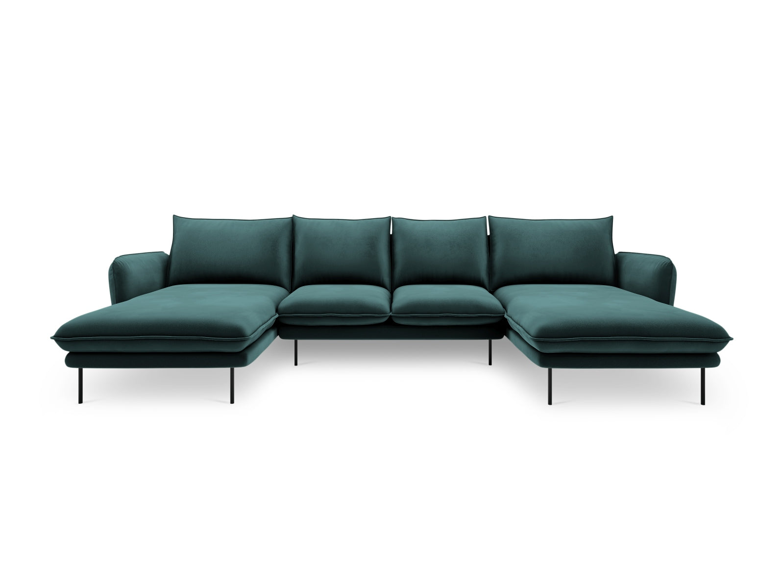 Erleben Sie das stilvolle Vienna Velour Panoramic Sofa für 6 Personen. Hochwertiger Veloursstoff und großzügige Sitzfläche für höchsten Komfort.