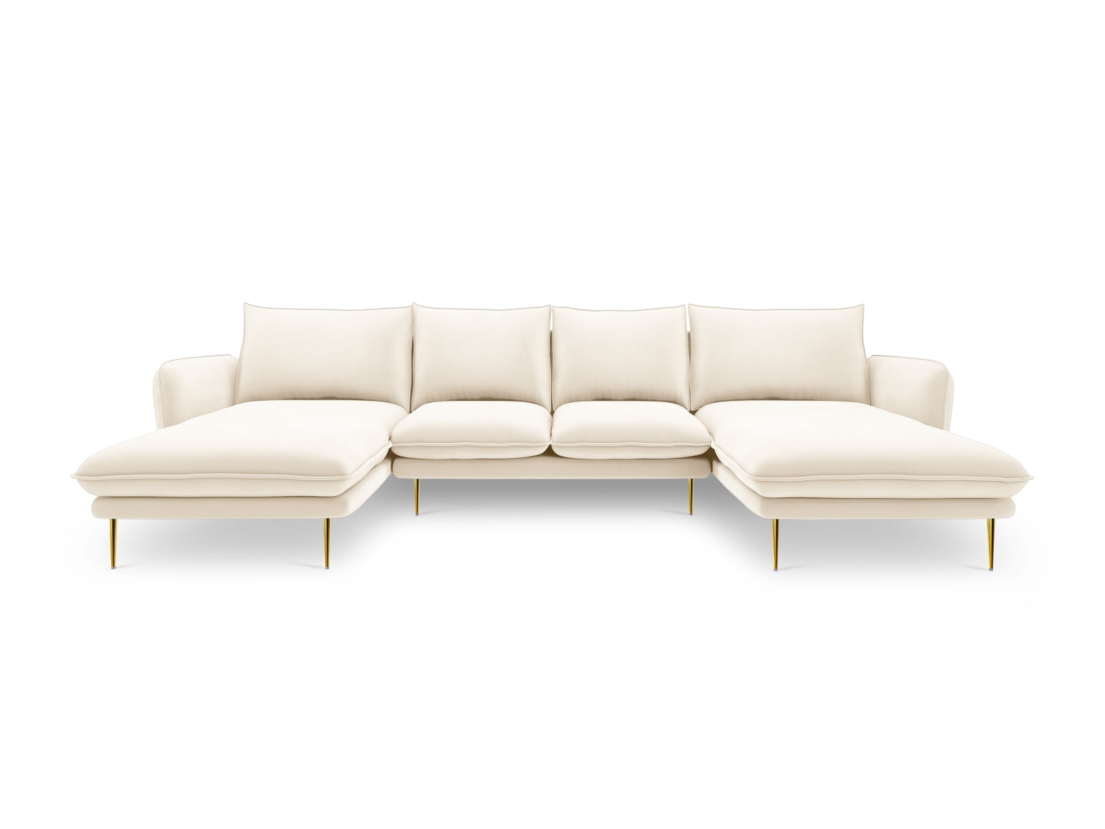 Entdecken Sie das elegante Vienna Velour Panoramic Sofa für 6 Personen. Luxuriöser Veloursstoff und modernes Design für Ihr Wohnzimmer.