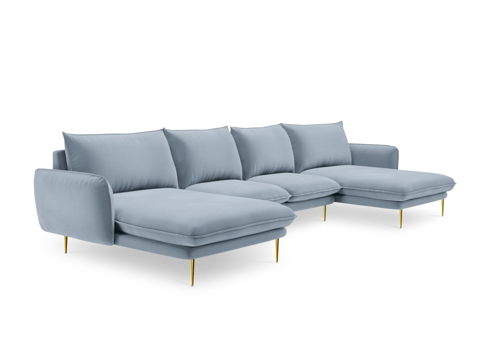 Erleben Sie das stilvolle Vienna Velour Panoramic Sofa für 6 Personen. Hochwertiger Veloursstoff und großzügige Sitzfläche für höchsten Komfort.