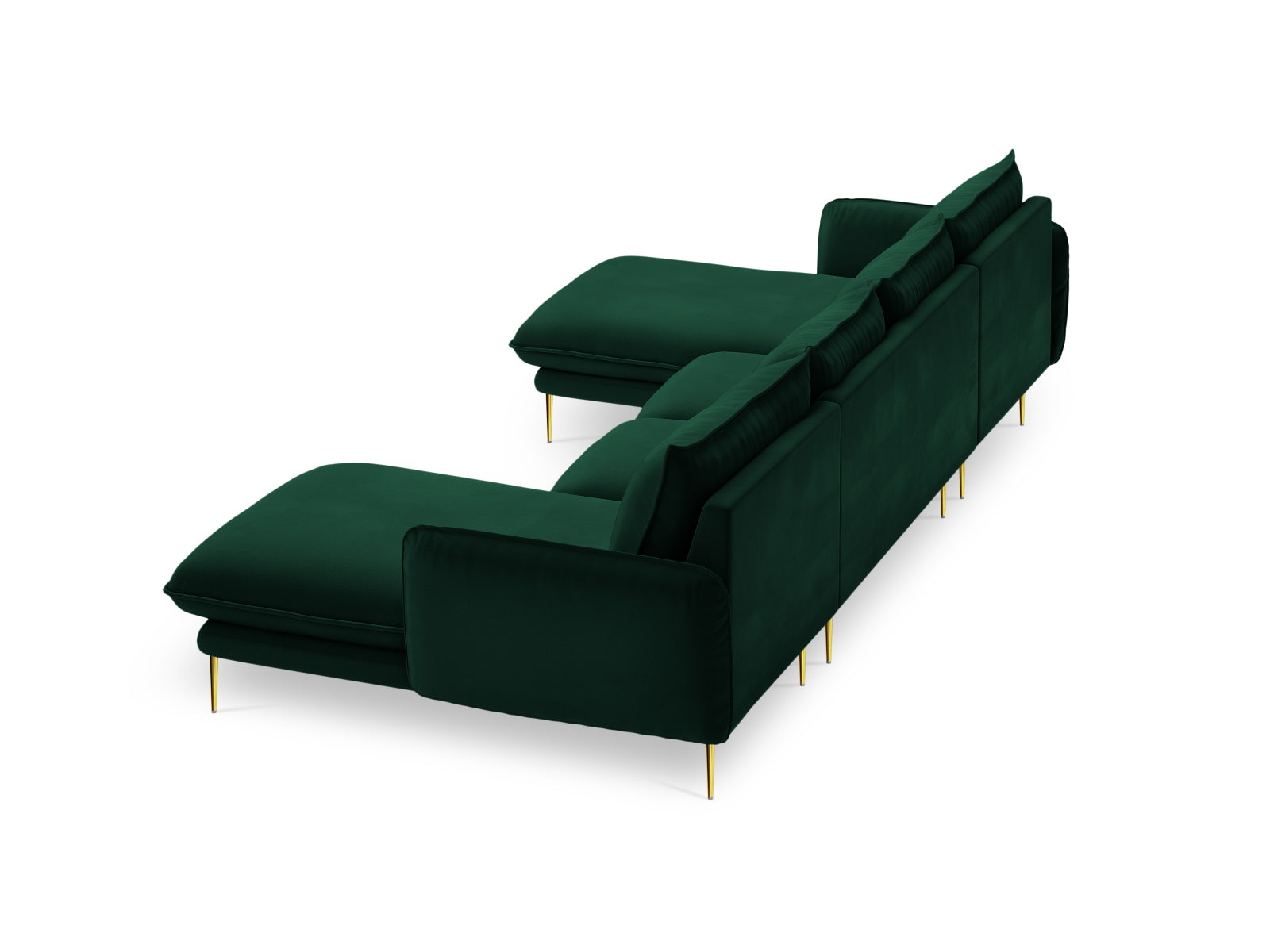 Entdecken Sie das elegante Vienna Velour Panoramic Sofa für 6 Personen. Luxuriöser Veloursstoff und modernes Design für Ihr Wohnzimmer.