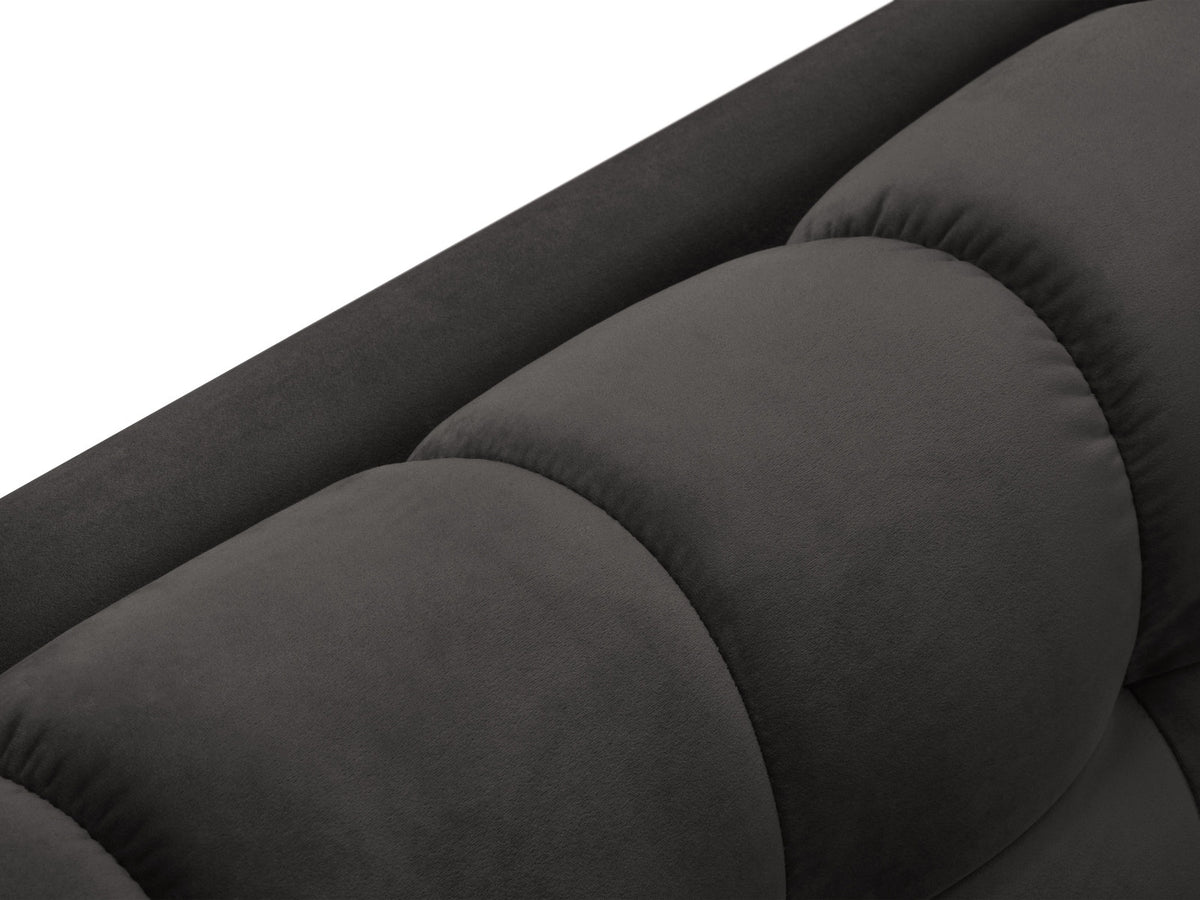 Ecksofa 7-Sitzer Panoramic Sofa Bali mit Stoffbezug, Récamière und Metallbeinen