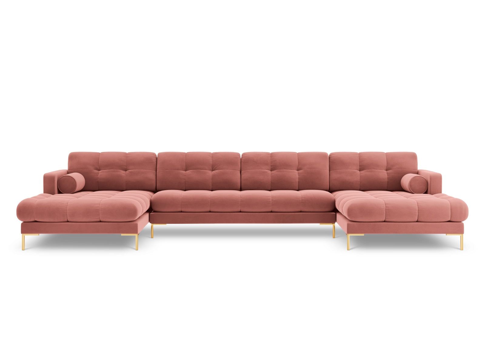 7-Sitzer Panoramic Sofa Bali in Pink-Bluvel präsentiert im Onlineshop von KAQTU Design AG. Ecksofa ist von Cosmopolitan Design