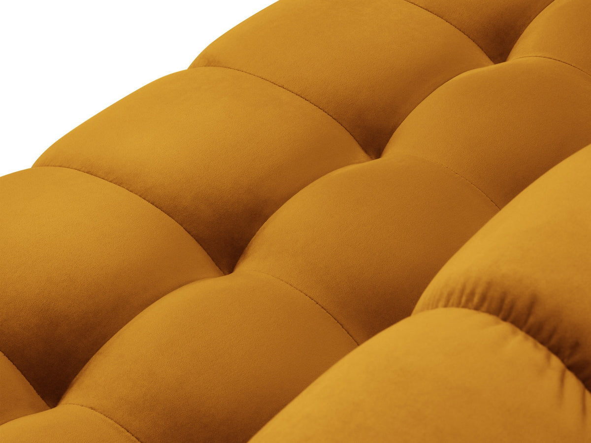 Ecksofa 7-Sitzer Panoramic Sofa Bali mit Stoffbezug, Récamière und Metallbeinen