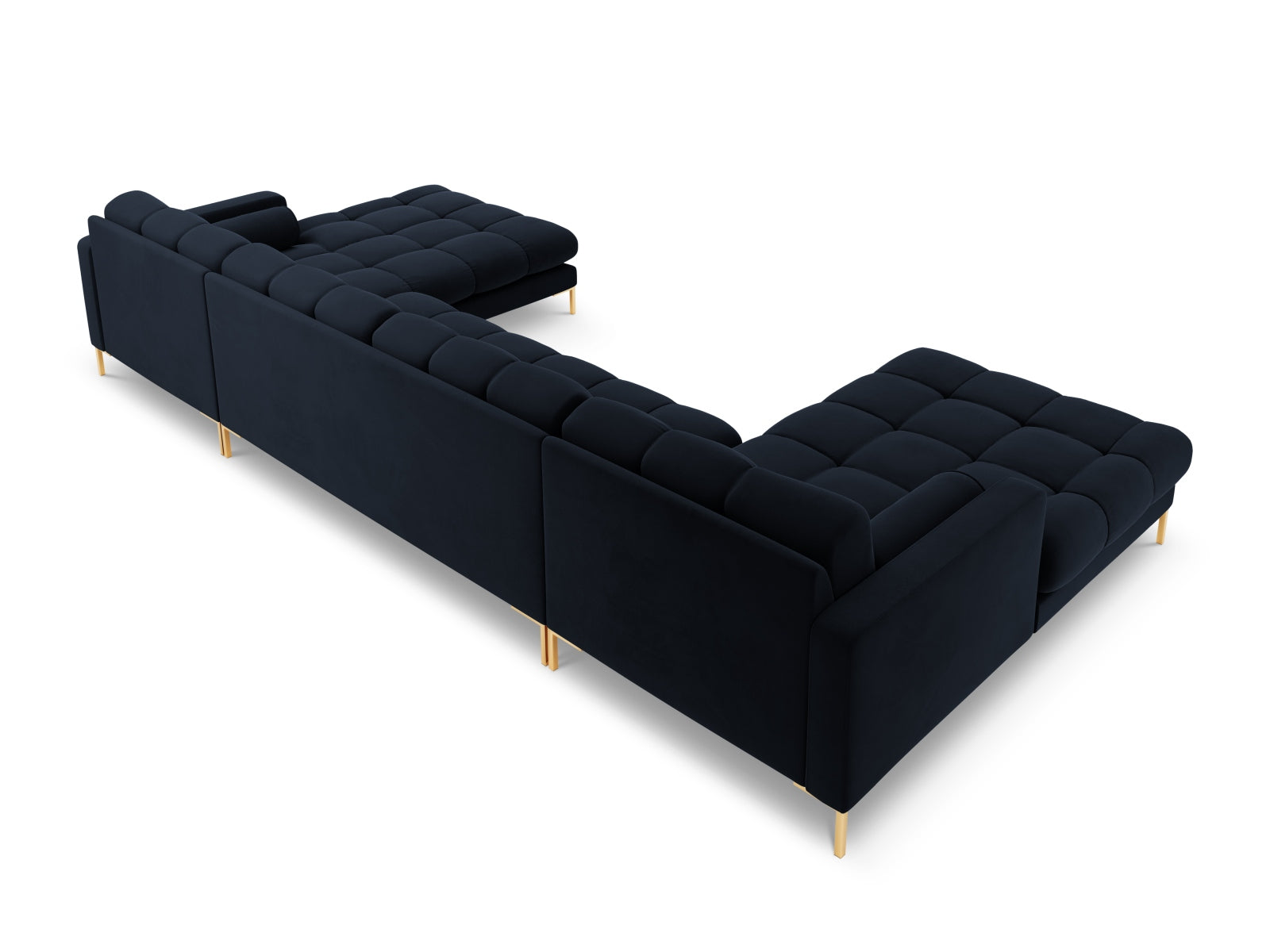 7-Sitzer Panoramic Sofa Bali in Dark Blue-Bluvel präsentiert im Onlineshop von KAQTU Design AG. Ecksofa ist von Cosmopolitan Design