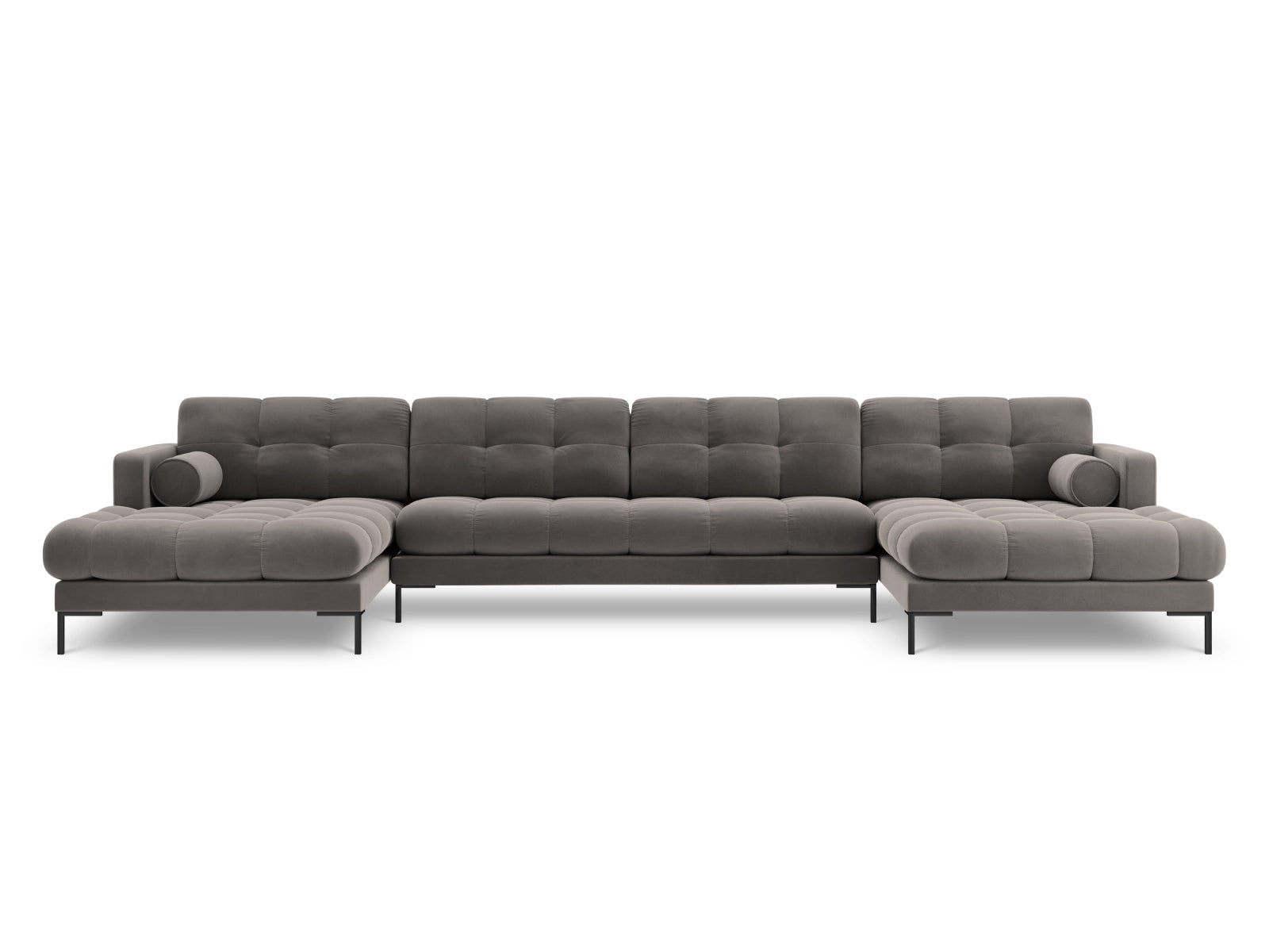 7-Sitzer Panoramic Sofa Bali in Light Grey-Bluvel präsentiert im Onlineshop von KAQTU Design AG. Ecksofa ist von Cosmopolitan Design
