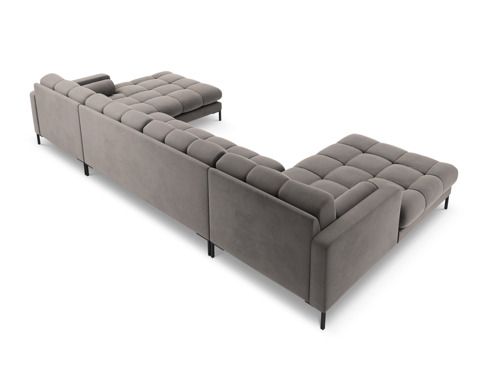 7-Sitzer Panoramic Sofa Bali in Light Grey-Bluvel präsentiert im Onlineshop von KAQTU Design AG. Ecksofa ist von Cosmopolitan Design