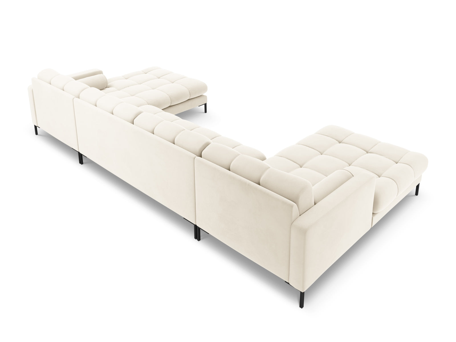 7-Sitzer Panoramic Sofa Bali in Light Beige-Bluvel präsentiert im Onlineshop von KAQTU Design AG. Ecksofa ist von Cosmopolitan Design