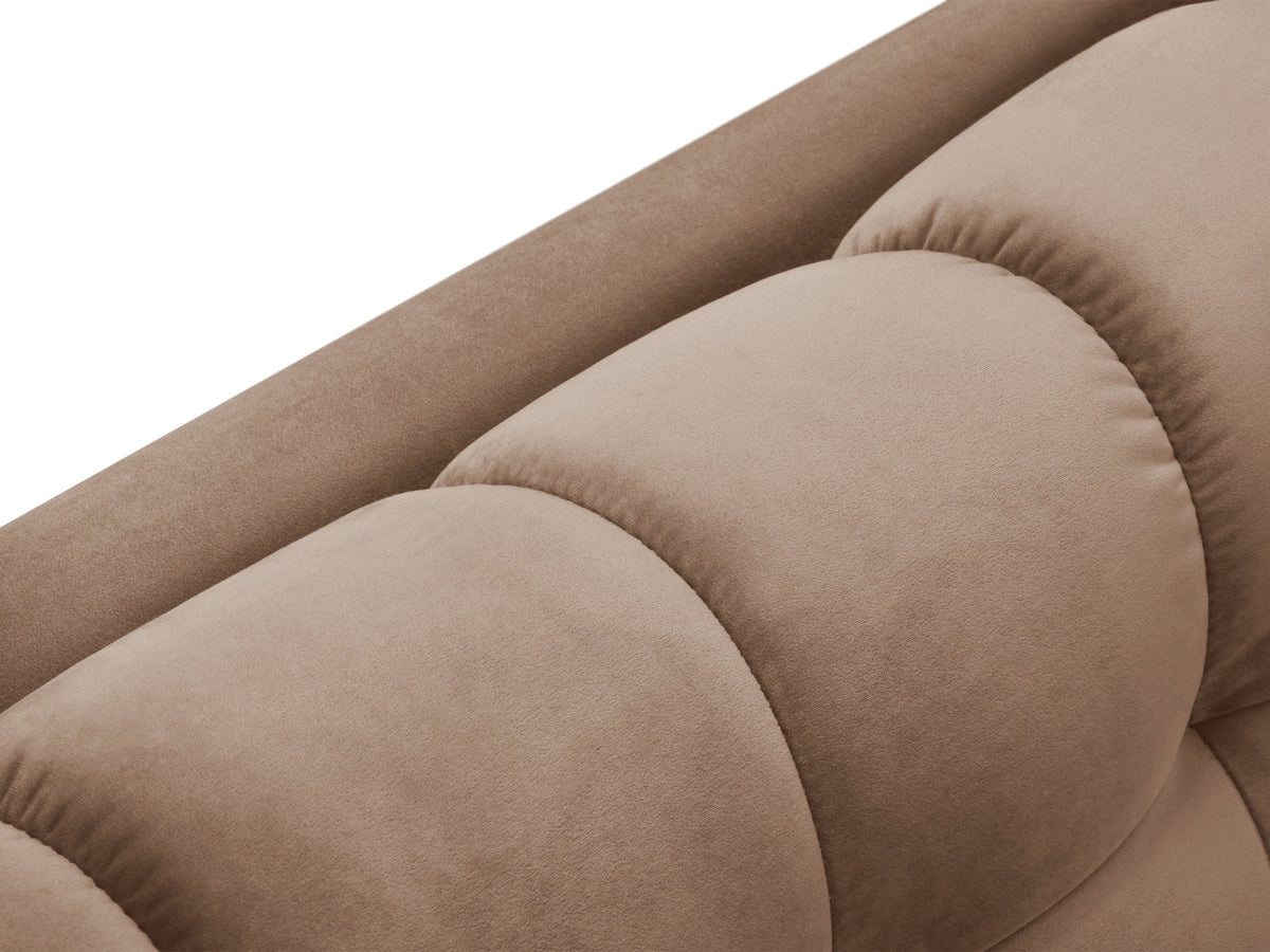 Ecksofa 7-Sitzer Panoramic Sofa Bali mit Stoffbezug, Récamière und Metallbeinen