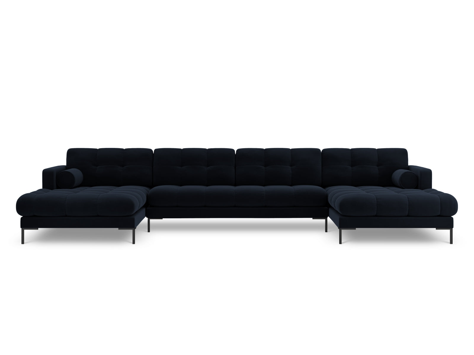 7-Sitzer Panoramic Sofa Bali in Dark Blue-Bluvel präsentiert im Onlineshop von KAQTU Design AG. Ecksofa ist von Cosmopolitan Design