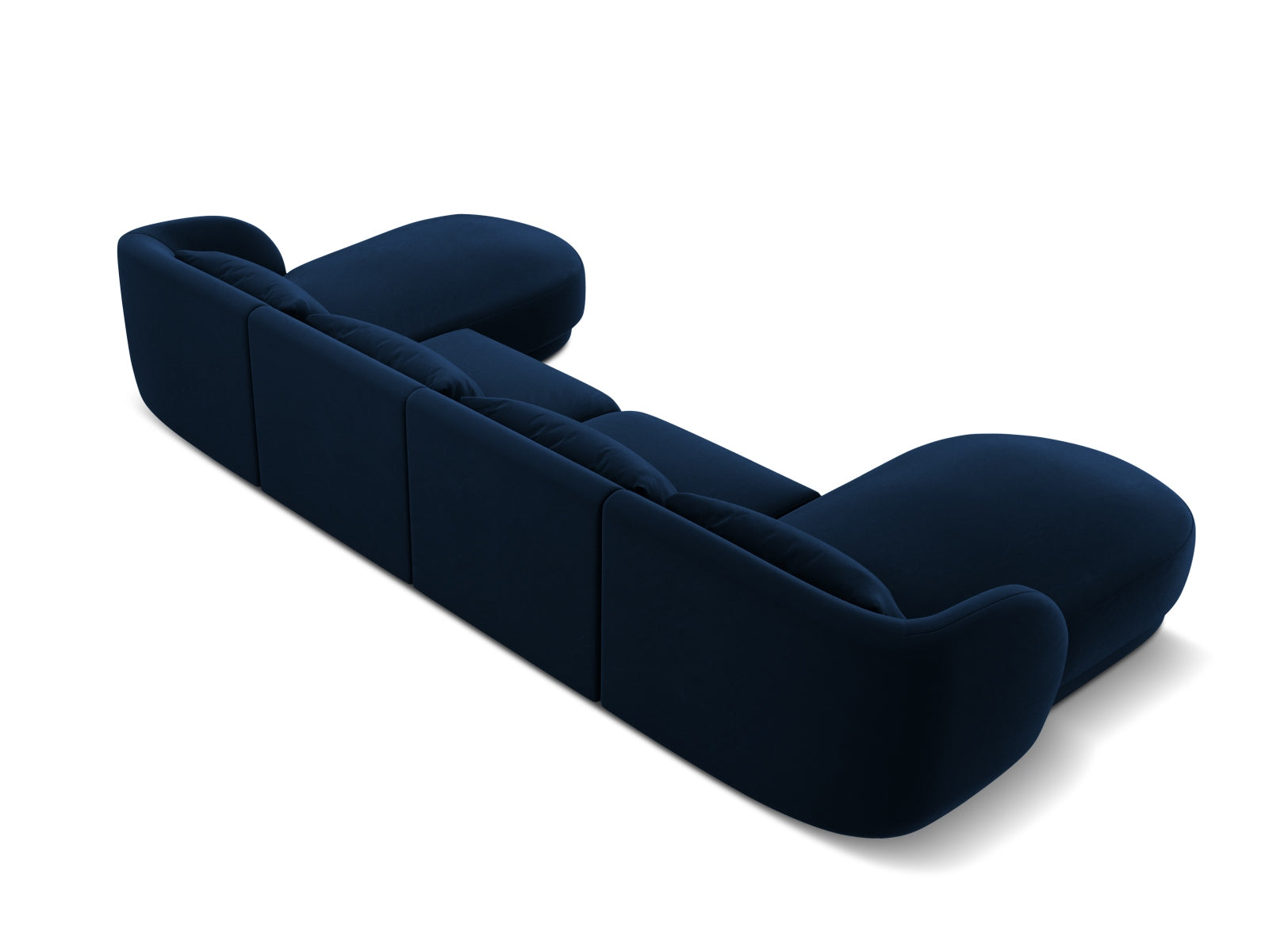 Tulum Velour Panoramic Sofa 5 Sitzer 156cm in Royal Blue präsentiert im Onlineshop von KAQTU Design AG. 3er Sofa ist von Cosmopolitan Design