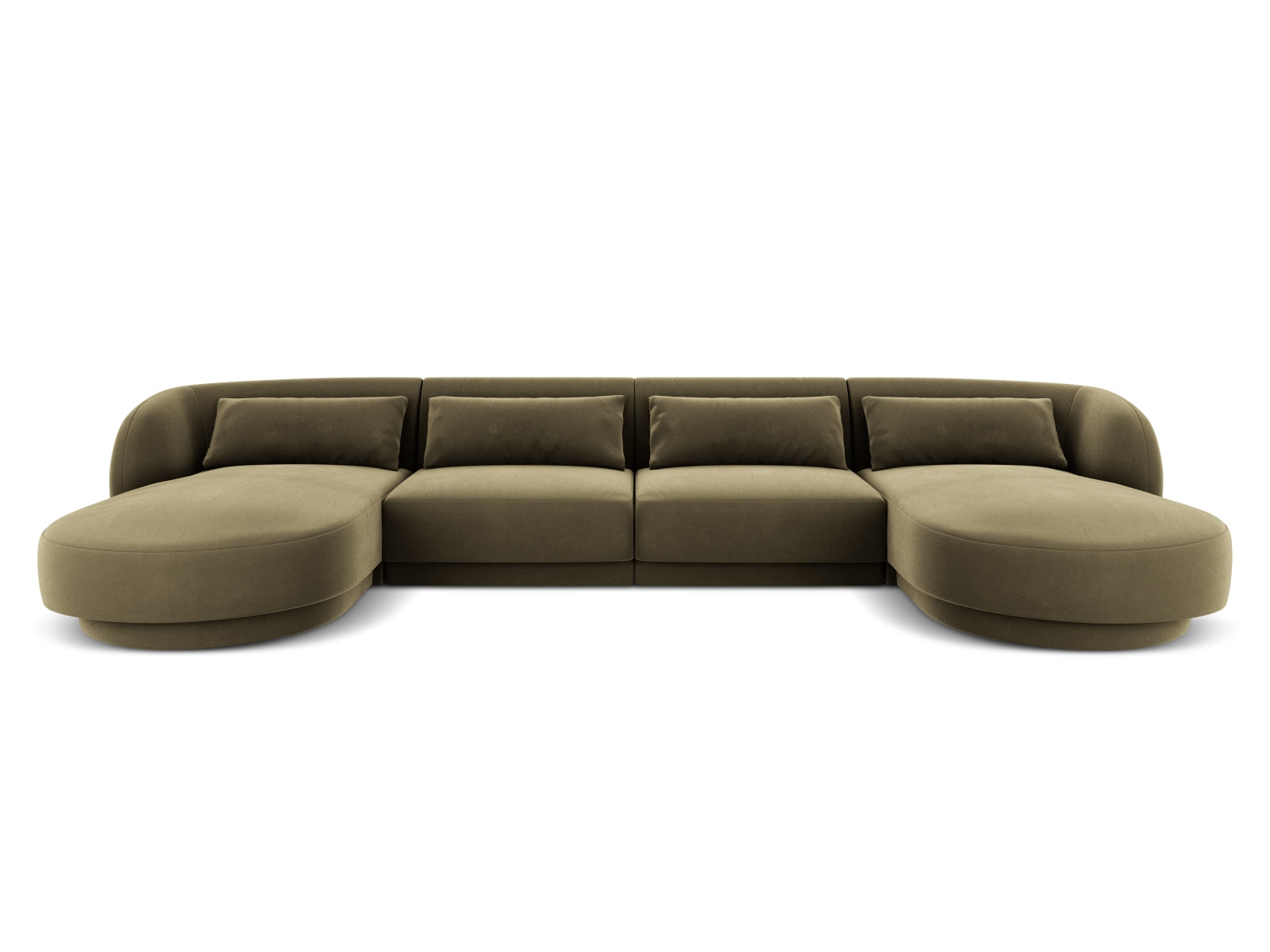 Tulum Velour Panoramic Sofa 5 Sitzer 156cm in Green-Bluvel präsentiert im Onlineshop von KAQTU Design AG. 3er Sofa ist von Cosmopolitan Design