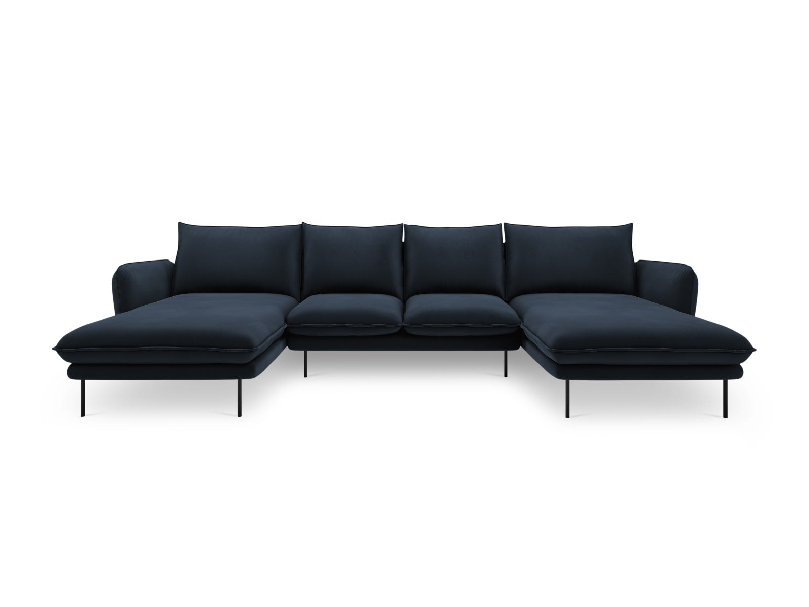 Entdecken Sie das elegante Vienna Velour Panoramic Sofa für 6 Personen. Luxuriöser Veloursstoff und modernes Design für Ihr Wohnzimmer.