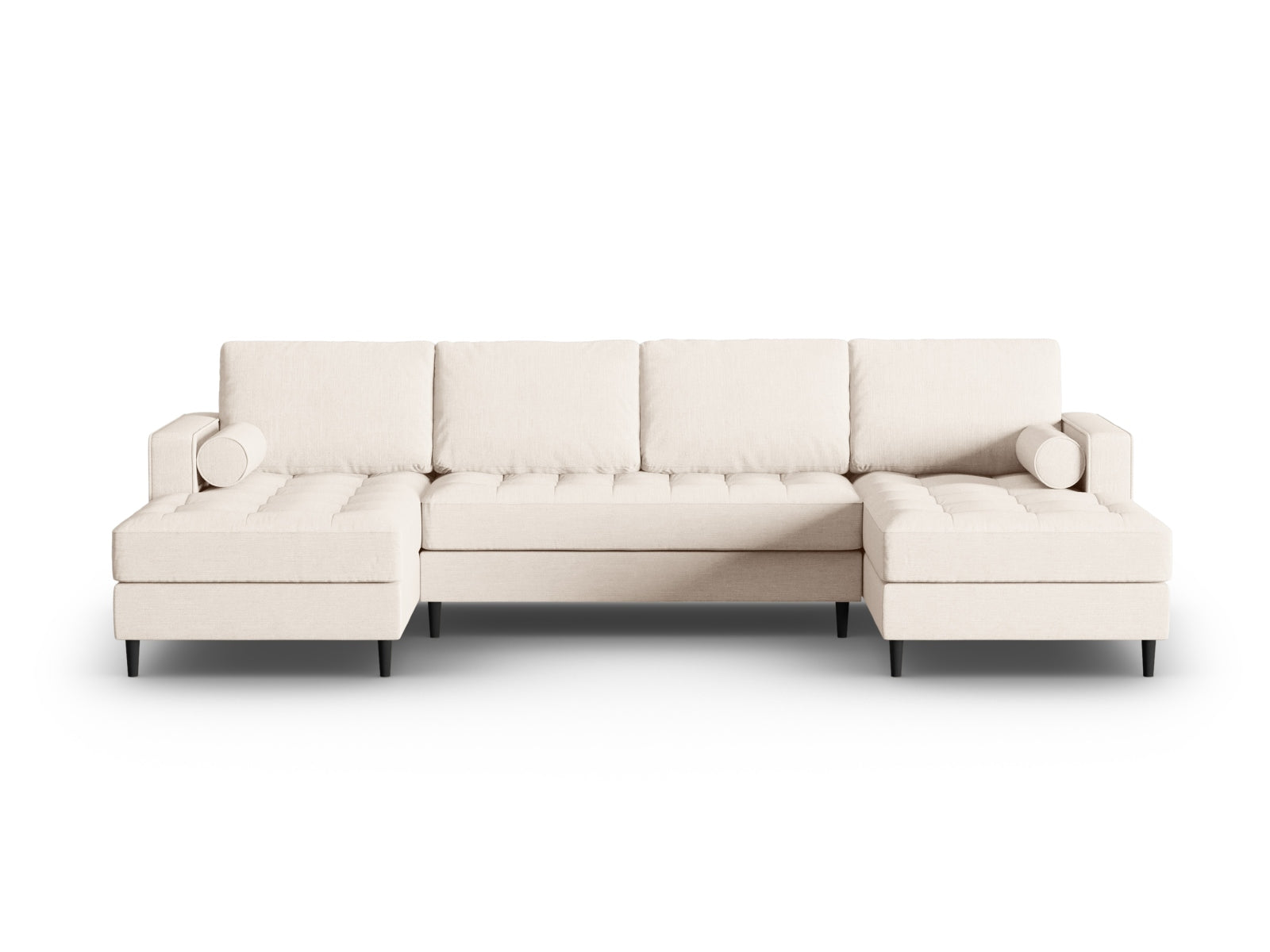 6-Sitzer Panoramic Sofa Aspen in Light Beige-Melva präsentiert im Onlineshop von KAQTU Design AG. Ecksofa ist von Cosmopolitan Design