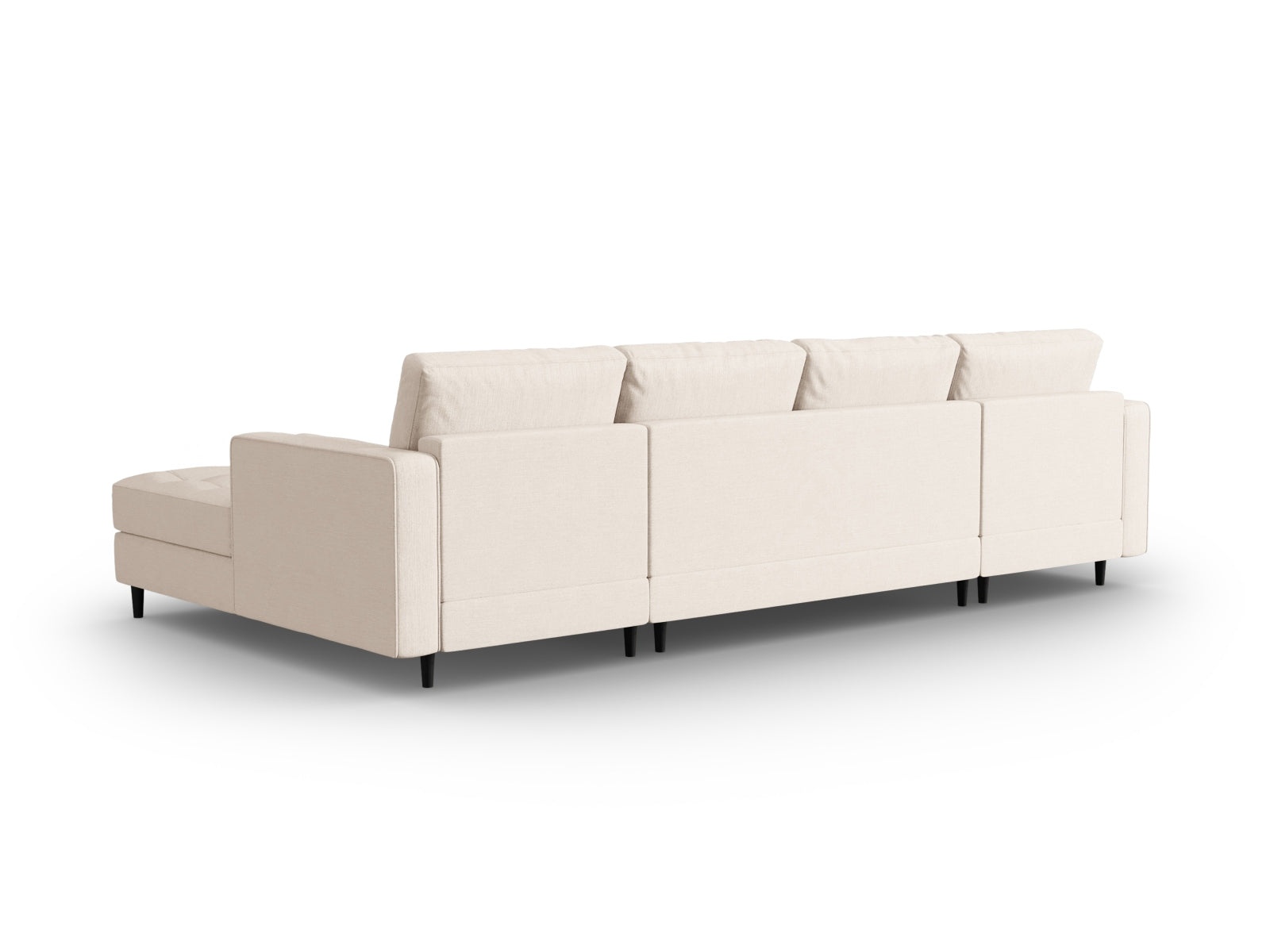 6-Sitzer Panoramic Sofa Aspen in Light Beige-Melva präsentiert im Onlineshop von KAQTU Design AG. Ecksofa ist von Cosmopolitan Design