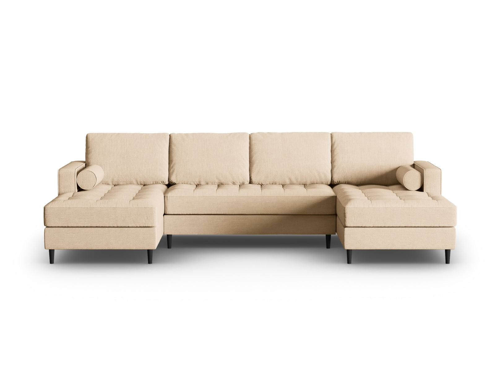 6-Sitzer Panoramic Sofa Aspen in Beige-Melva präsentiert im Onlineshop von KAQTU Design AG. Ecksofa ist von Cosmopolitan Design