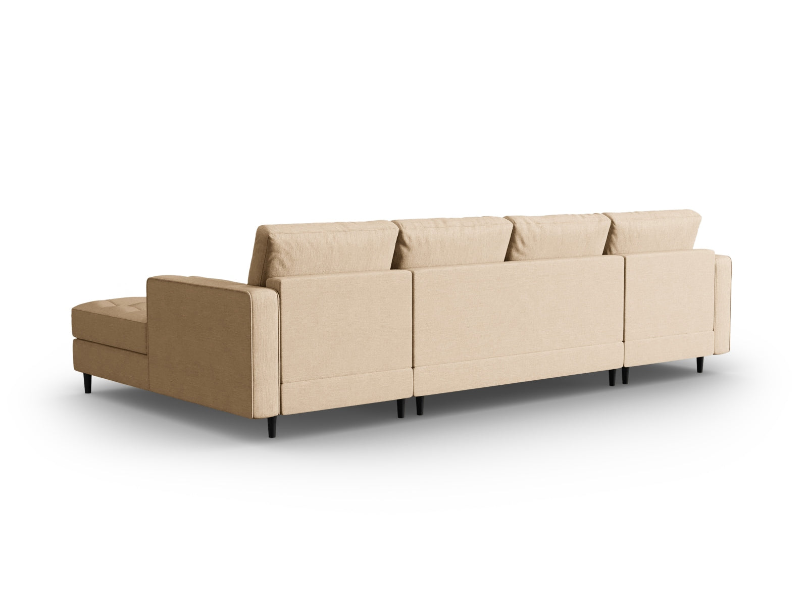 6-Sitzer Panoramic Sofa Aspen in Beige-Melva präsentiert im Onlineshop von KAQTU Design AG. Ecksofa ist von Cosmopolitan Design