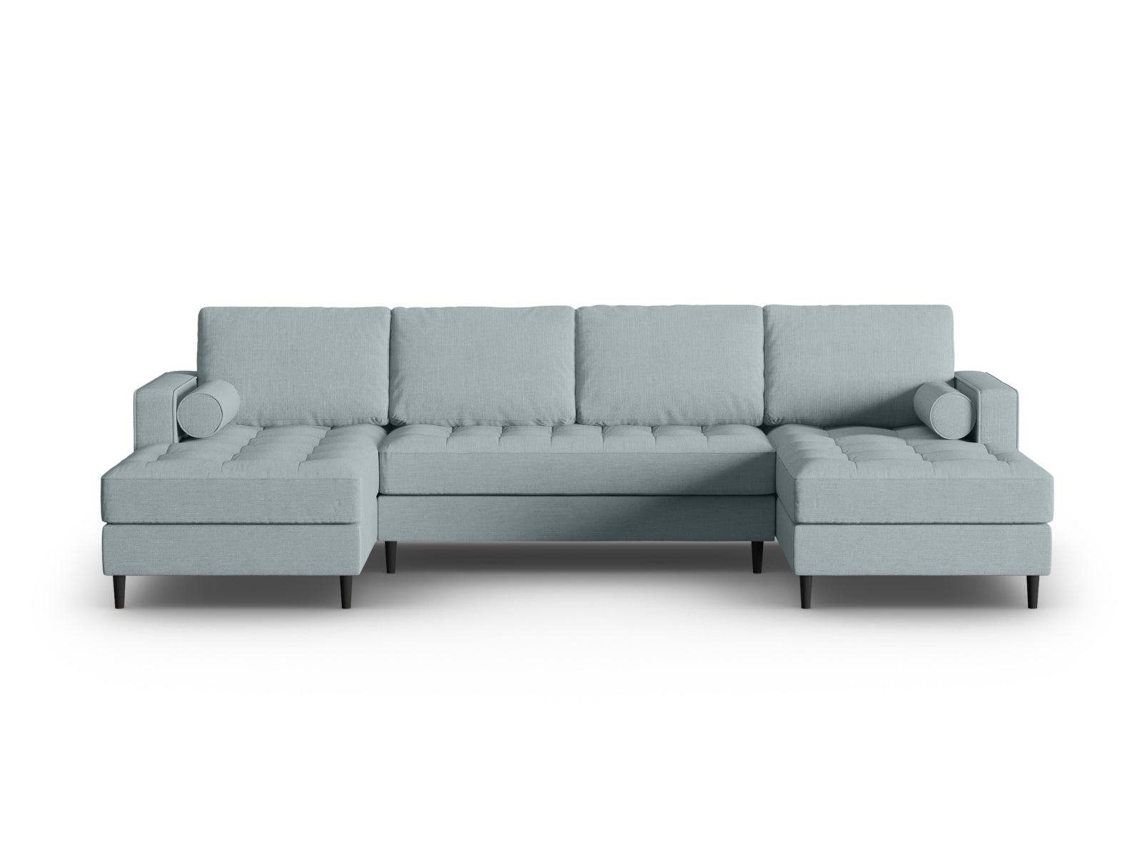 6-Sitzer Panoramic Sofa Aspen in Blue-Melva präsentiert im Onlineshop von KAQTU Design AG. Ecksofa ist von Cosmopolitan Design