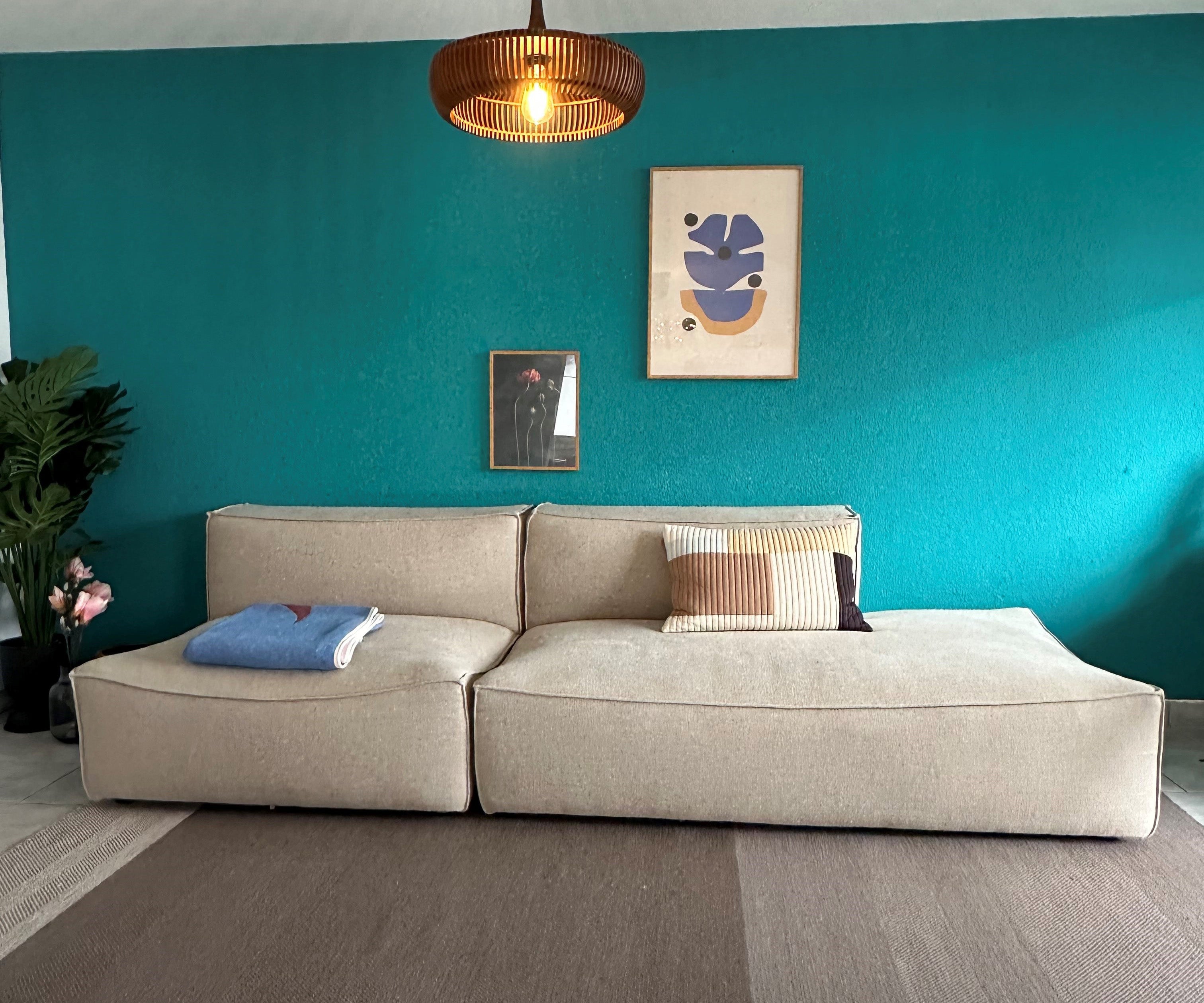 Ausstellungsstück Catena 3er Sofa mit Pouf