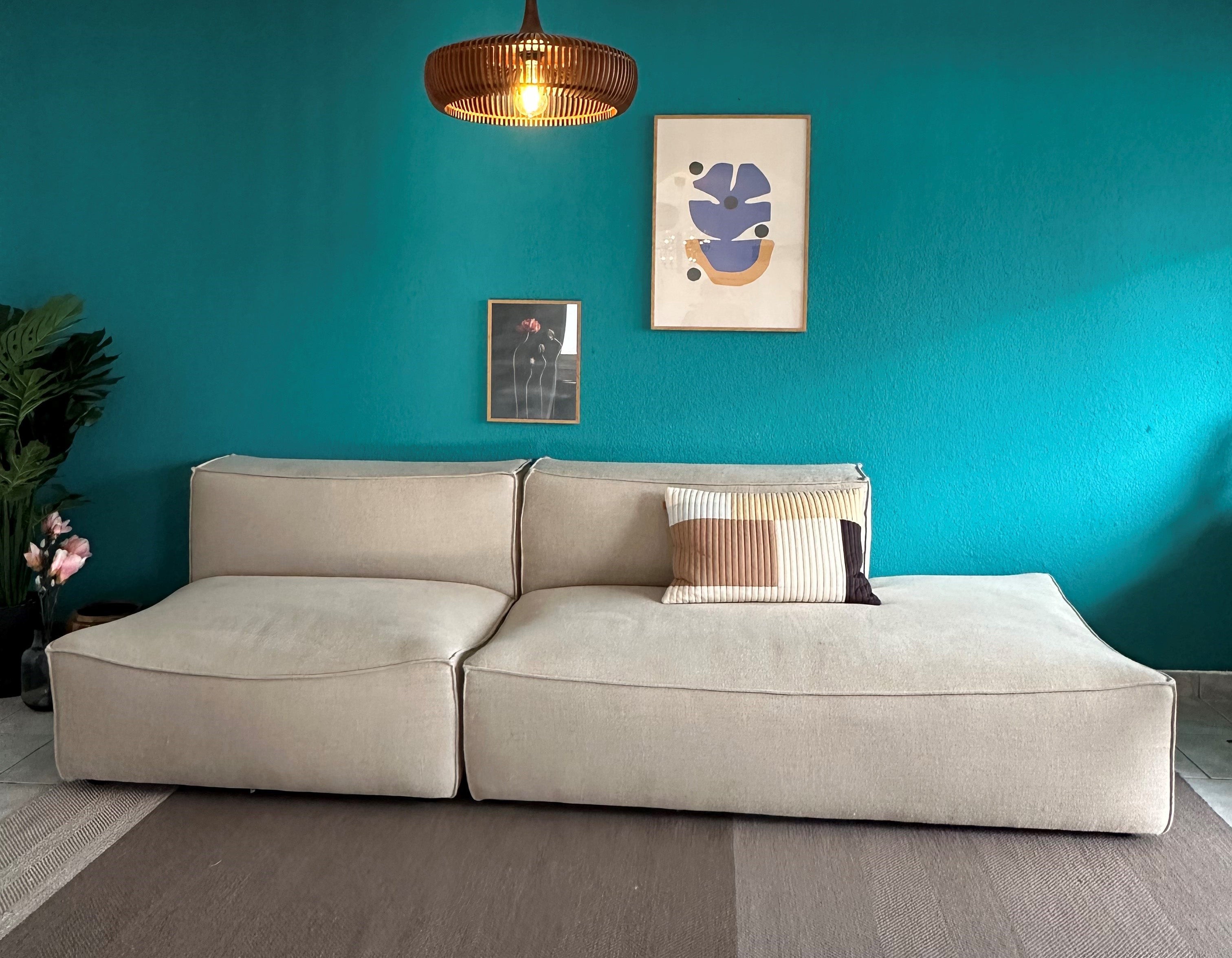 Ausstellungsstück Catena 3er Sofa mit Pouf