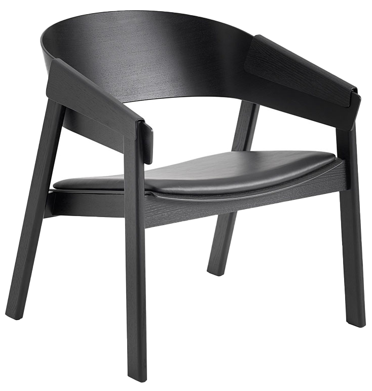 Cover Side Stuhl in Schwarz präsentiert im Onlineshop von KAQTU Design AG. Sessel mit Armlehnen ist von Muuto