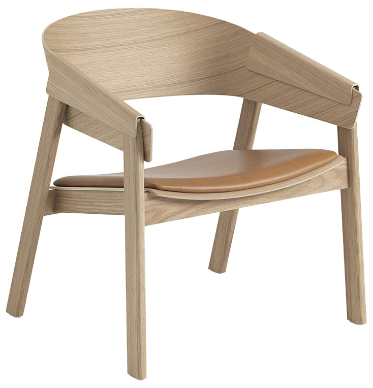 Cover Side Stuhl in Braun / Eiche präsentiert im Onlineshop von KAQTU Design AG. Sessel mit Armlehnen ist von Muuto