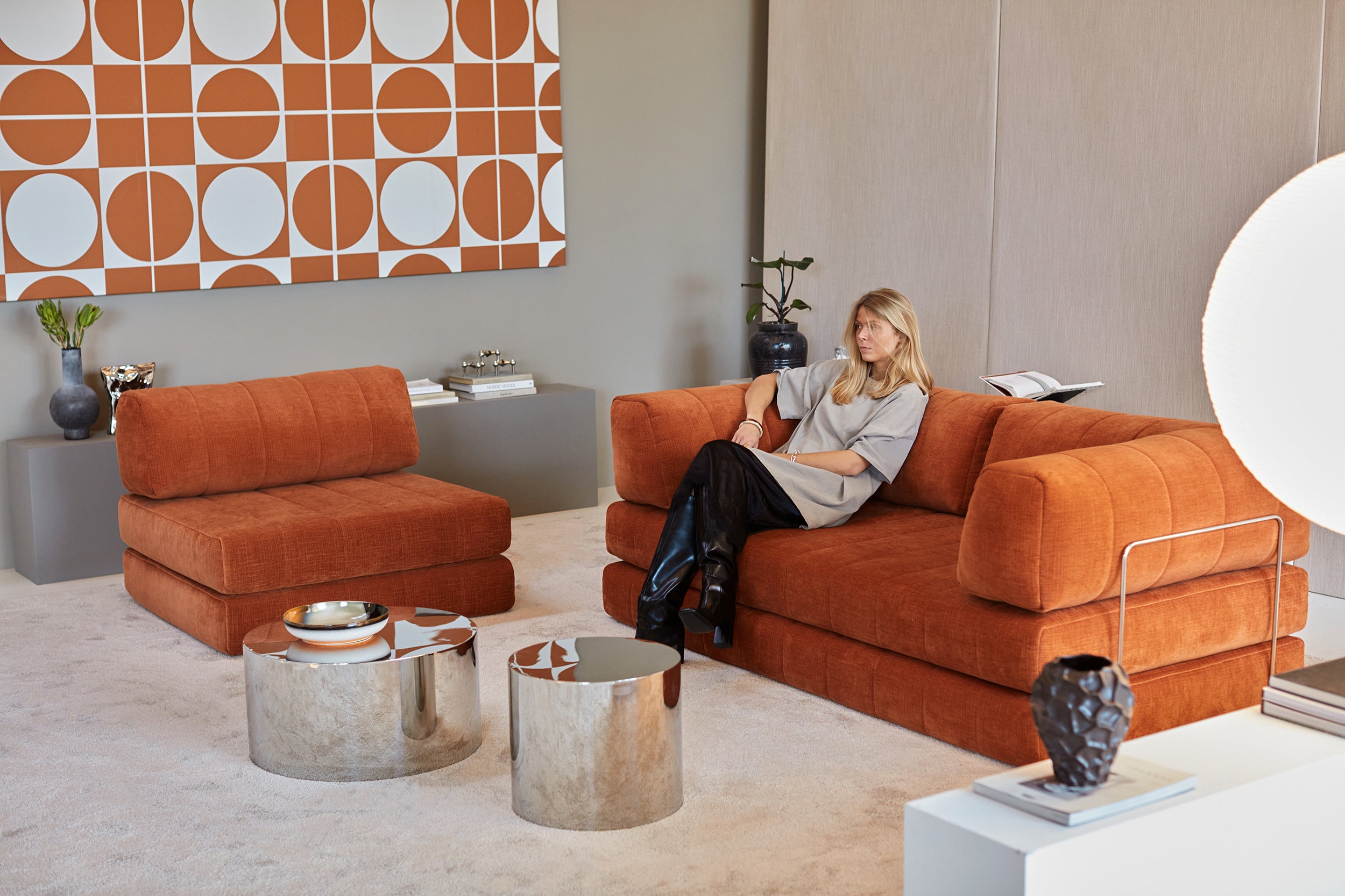 CozyPad Sessel in 412 Esina Rust Orange präsentiert im Onlineshop von KAQTU Design AG. Bettsessel ist von Innovation Living