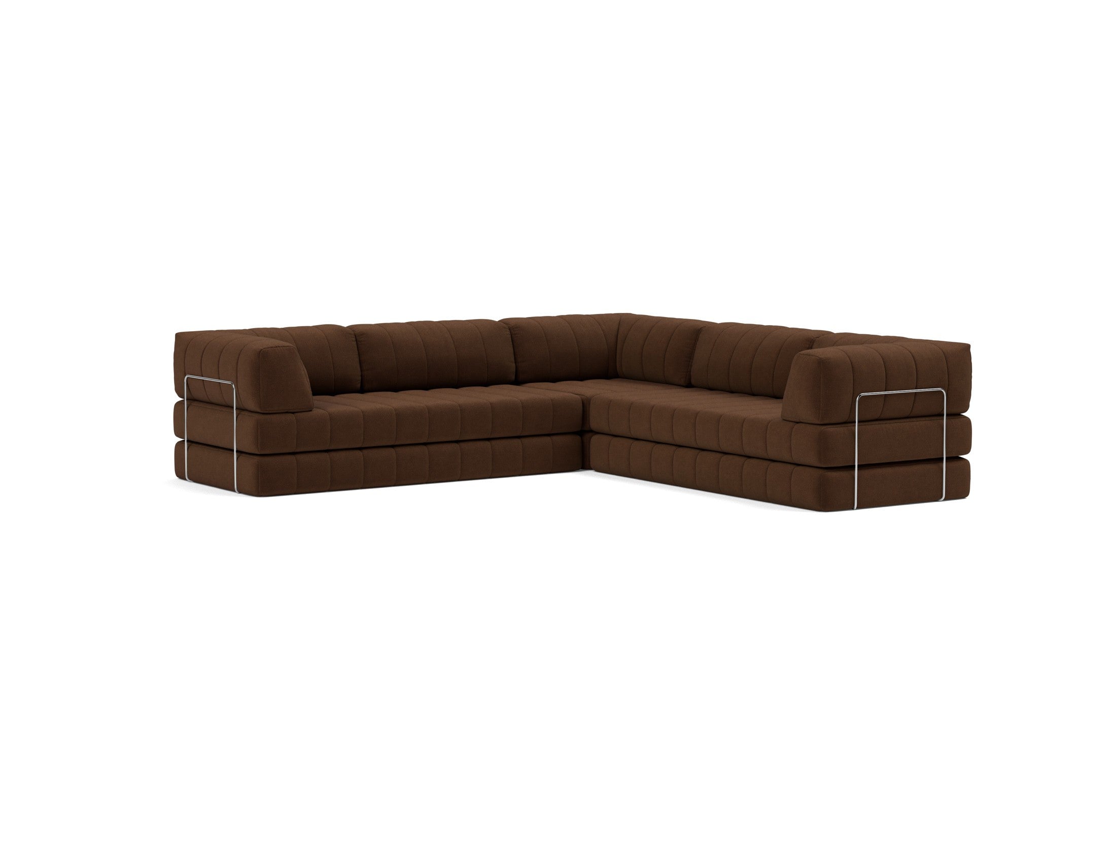 CozyPad Schlafsofa Ecksofa mit Armlehnen in 359 Taura Cappuccino präsentiert im Onlineshop von KAQTU Design AG. Bettsofa ist von Innovation Living