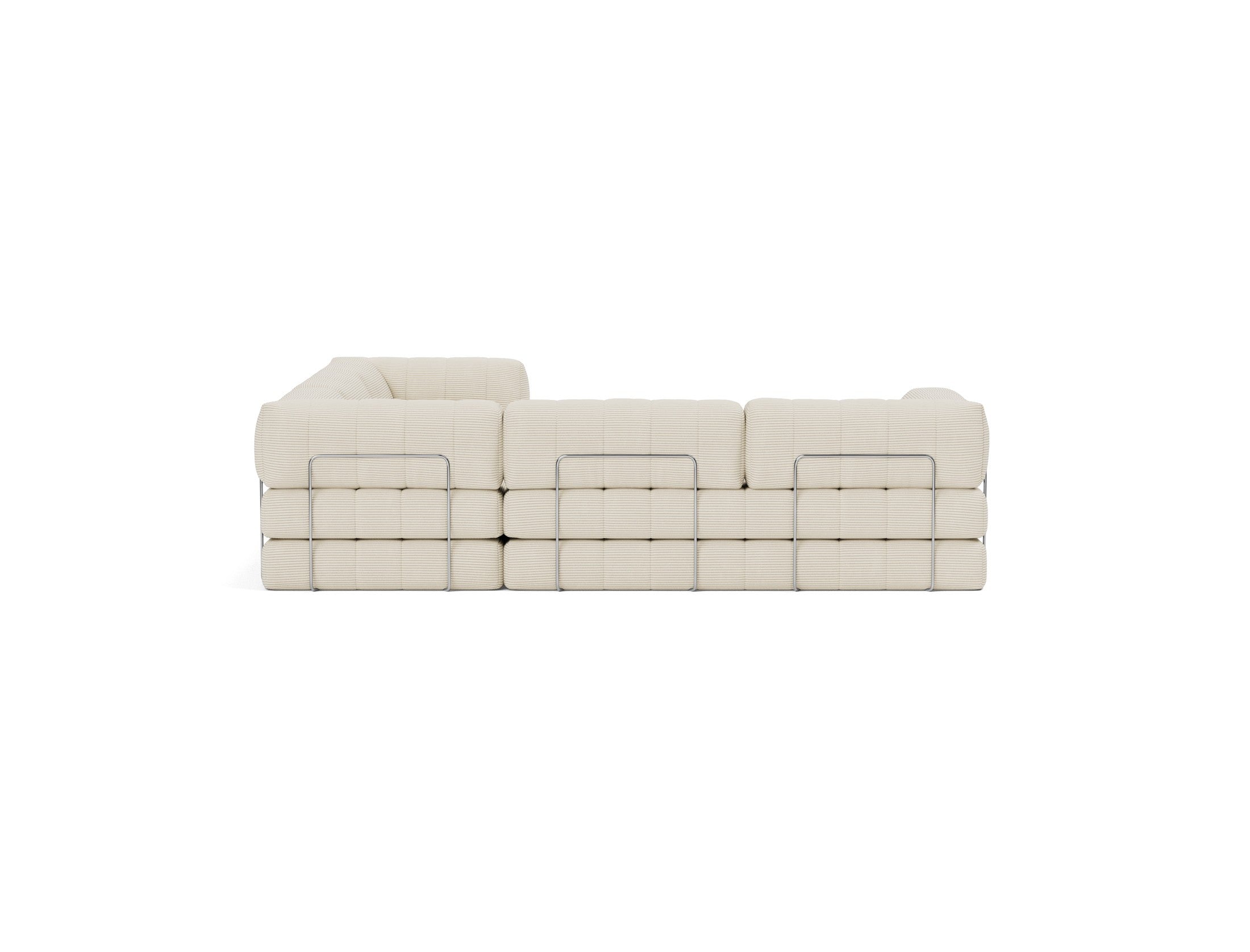 CozyPad Schlafsofa Ecksofa mit Armlehnen in 594 Corduroy Ivory präsentiert im Onlineshop von KAQTU Design AG. Bettsofa ist von Innovation Living