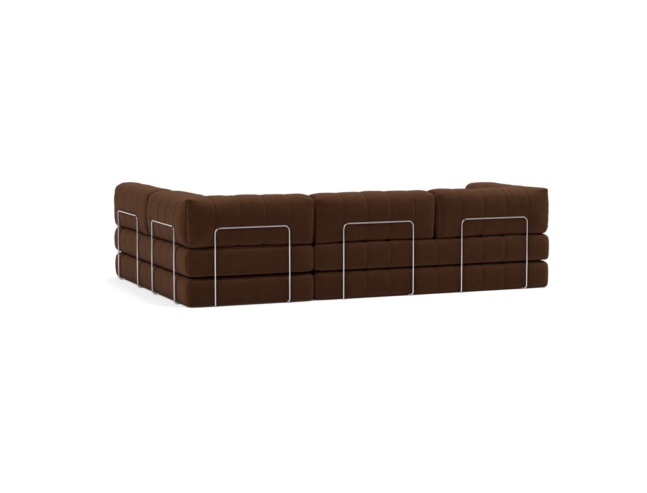 CozyPad Schlafsofa L-Shape mit Armlehne in 359 Taura Cappuccino präsentiert im Onlineshop von KAQTU Design AG. Bettsofa rechts ist von Innovation Living