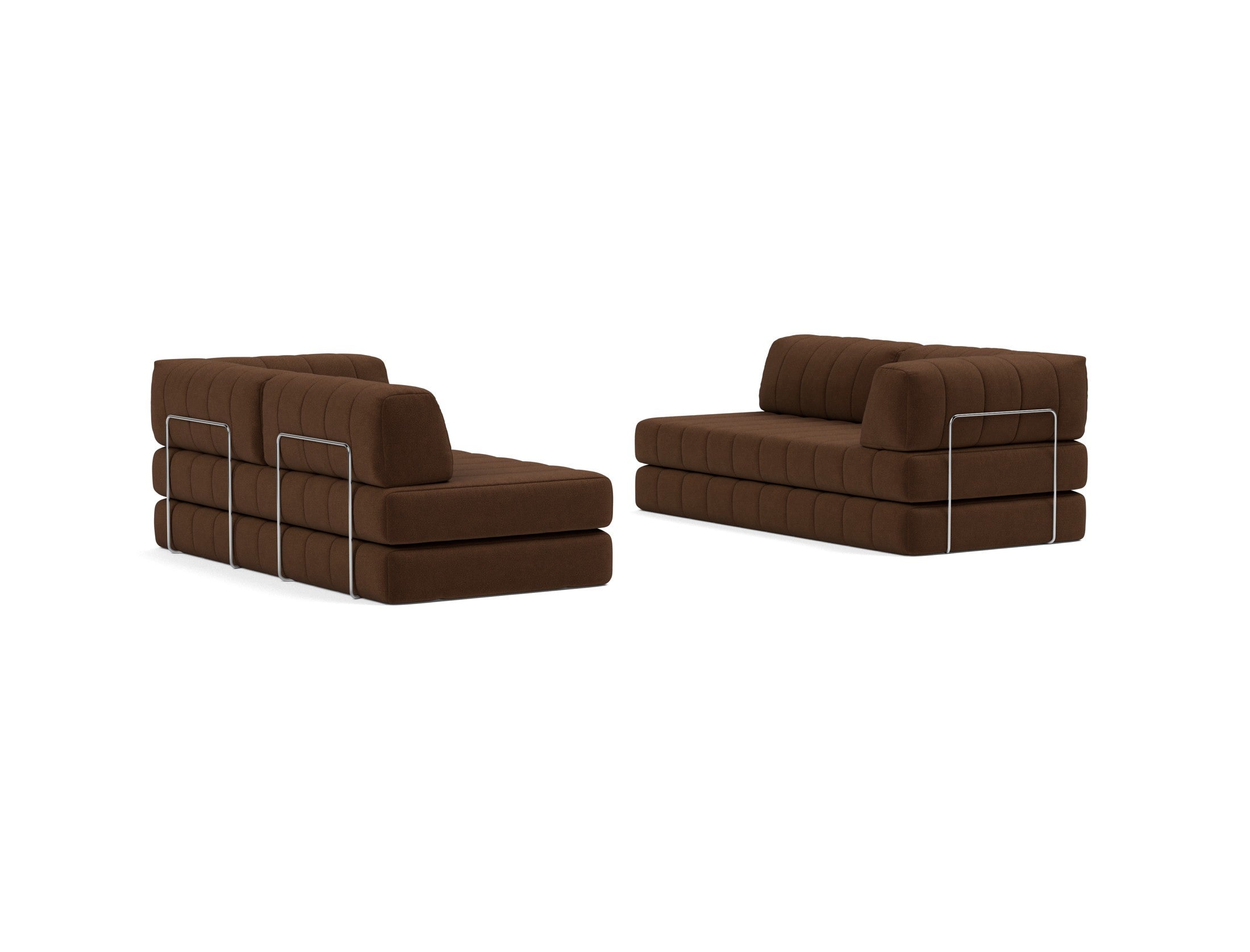 CozyPad Schlafsofa L-Shape mit Armlehne in 359 Taura Cappuccino präsentiert im Onlineshop von KAQTU Design AG. Bettsofa rechts ist von Innovation Living