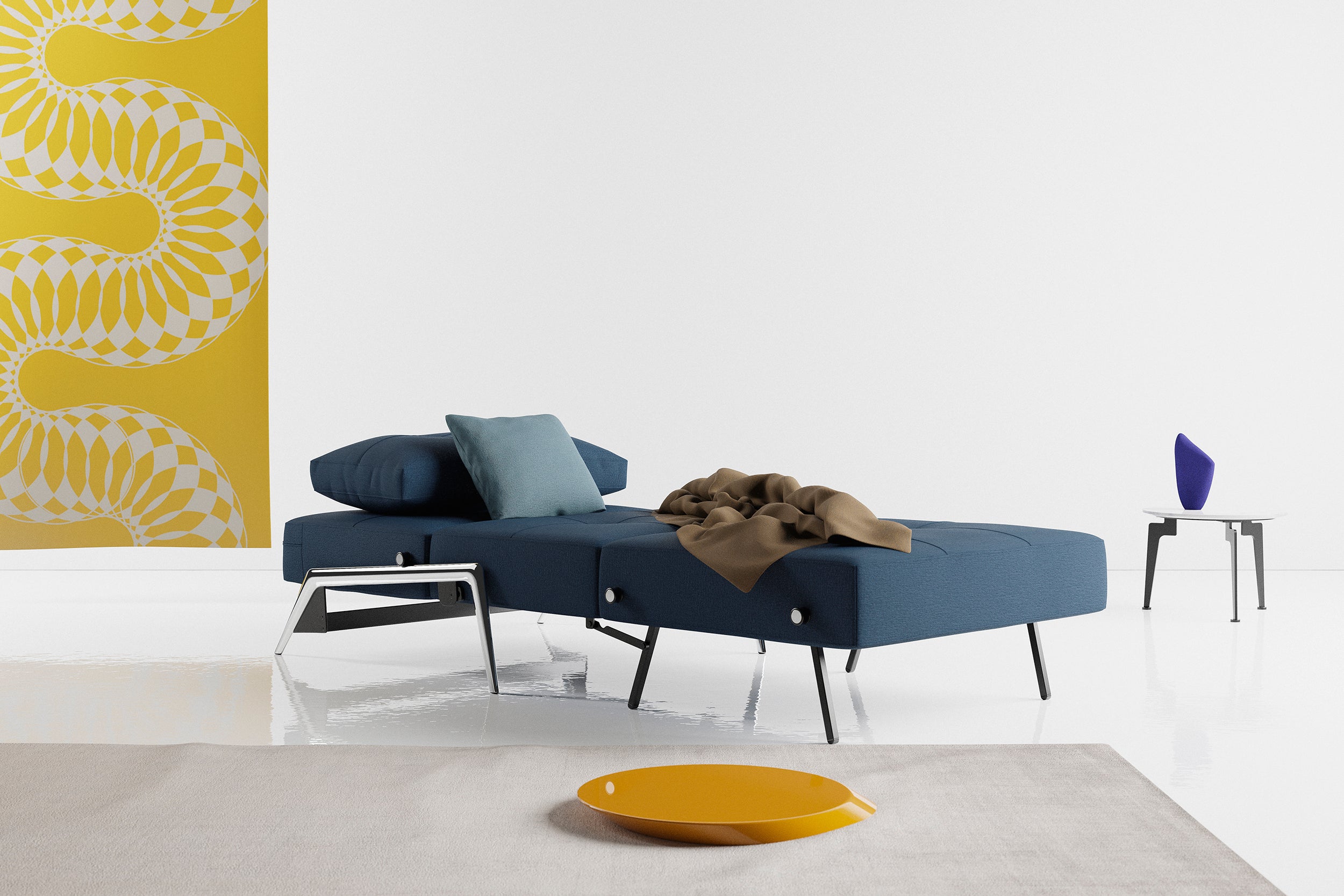 Cubed 02 Sessel 90 in Blau 528 präsentiert im Onlineshop von KAQTU Design AG. Bettsofa ist von Innovation Living