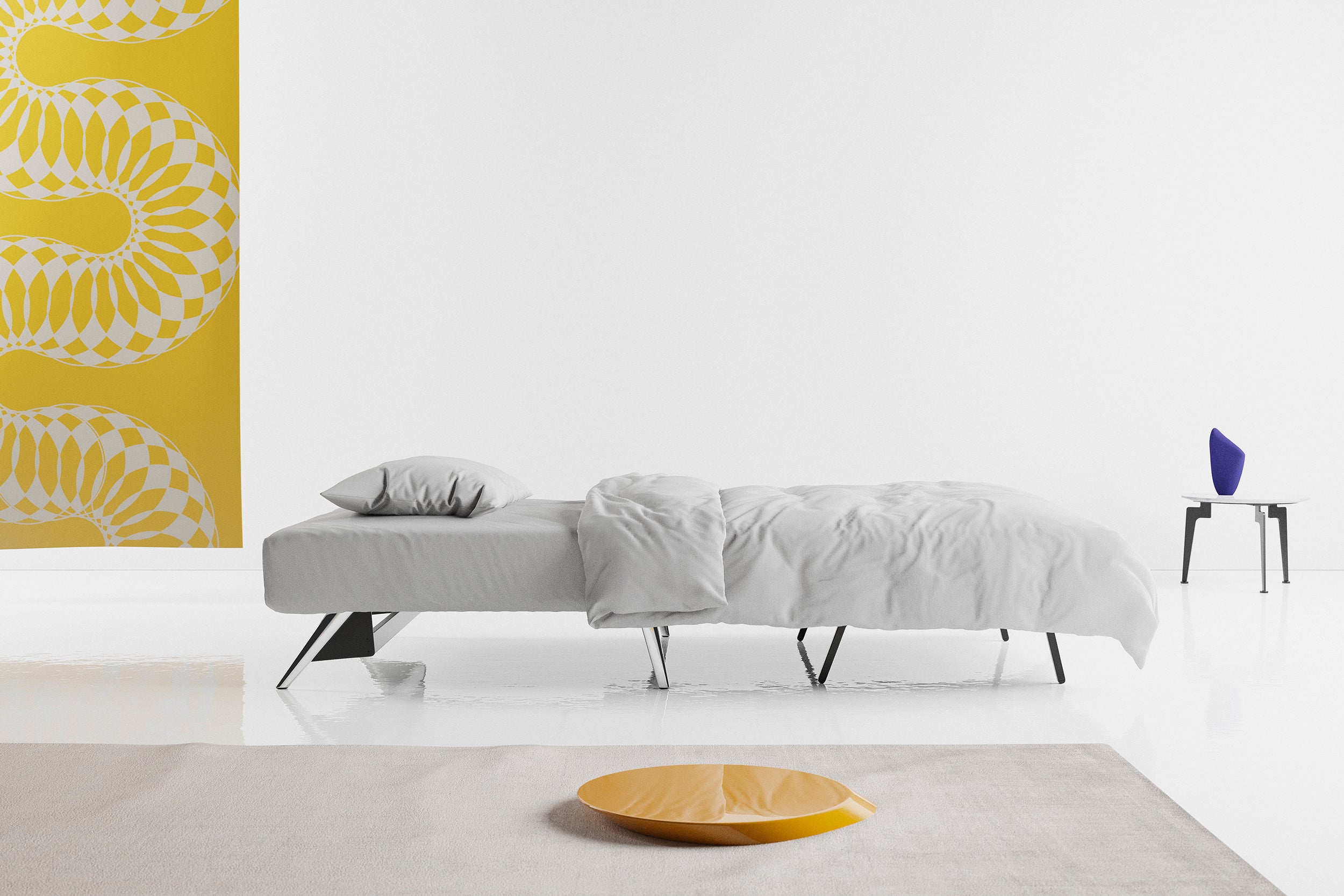 Cubed 02 Sessel 90 in Blau 528 präsentiert im Onlineshop von KAQTU Design AG. Bettsofa ist von Innovation Living