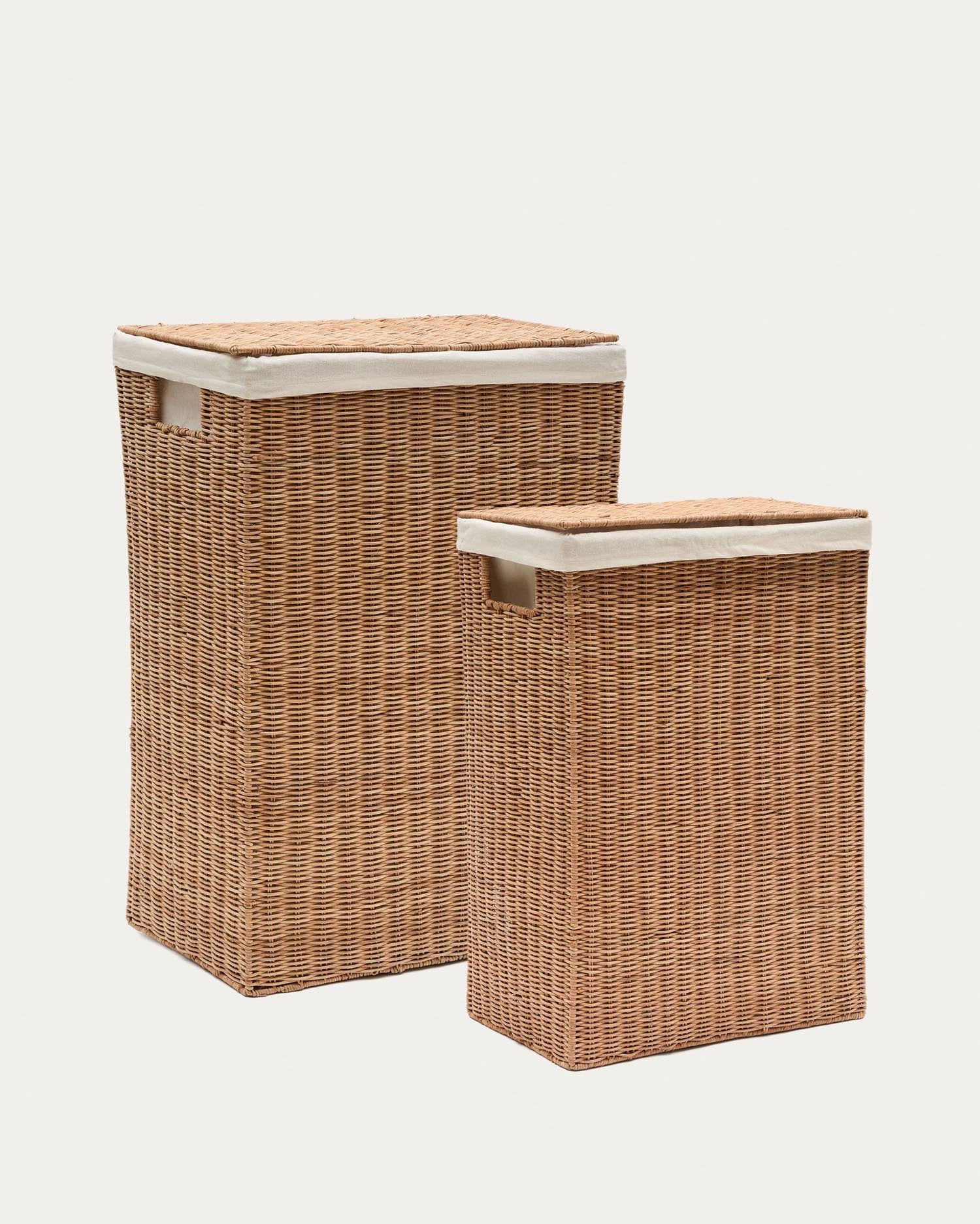 Set Indali aus 2 Körben aus Rattan 44 x 27 cm / 37 x 23 cm