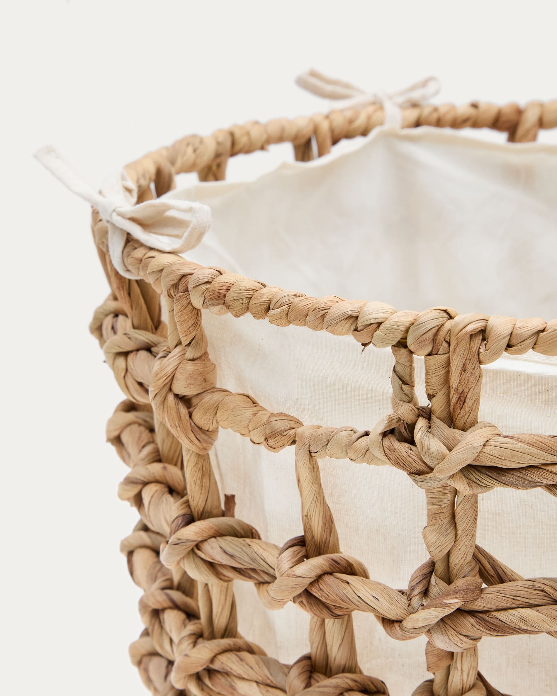 Set Dilam of 2 baskets made from natural fibers Ø 30 cm / Ø 38 cm