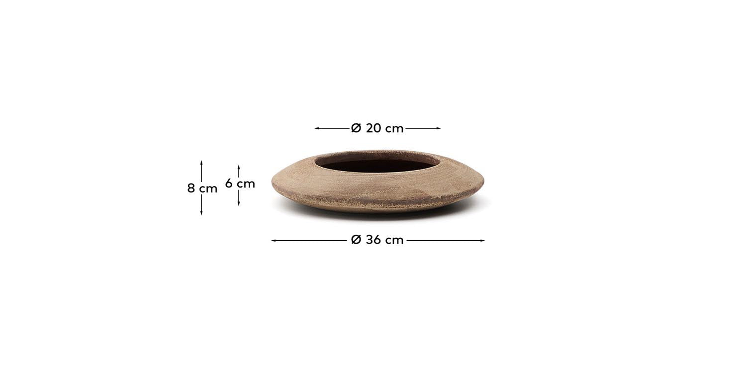 Blumentopf Rivor aus Terrakotta mit Finish in natürlichem Farbton Ø 36 cm in Terrakotta präsentiert im Onlineshop von KAQTU Design AG. Blumentopf ist von Kave Home