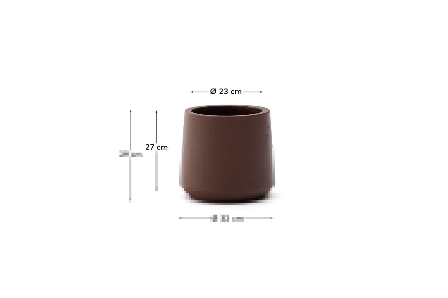 Blumentopf Calun aus Zement in Weinrot Ø 32 cm in  präsentiert im Onlineshop von KAQTU Design AG. Blumentopf ist von Kave Home