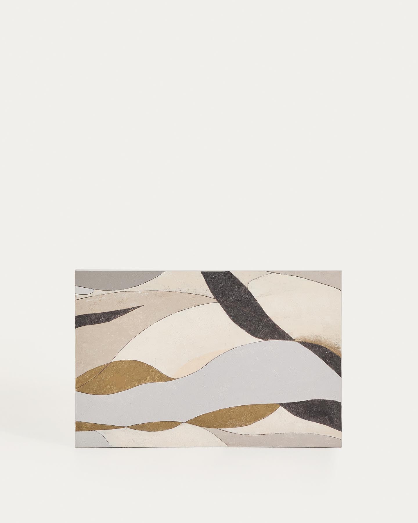 Abstrakte Leinwand Marvilo, Grau und Senfgelb, 60 x 90 cm in Mehrfarbig präsentiert im Onlineshop von KAQTU Design AG. Bild ist von Kave Home