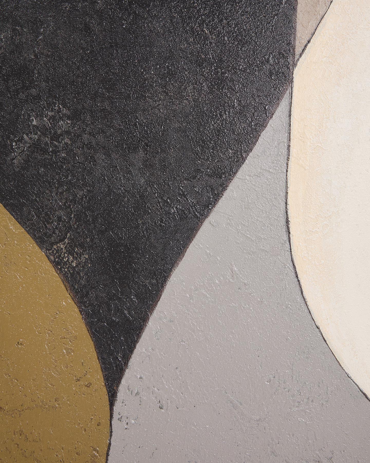 Abstrakte Leinwand Marvilo, Grau und Senfgelb, 120 x 200 cm in Mehrfarbig präsentiert im Onlineshop von KAQTU Design AG. Bild ist von Kave Home