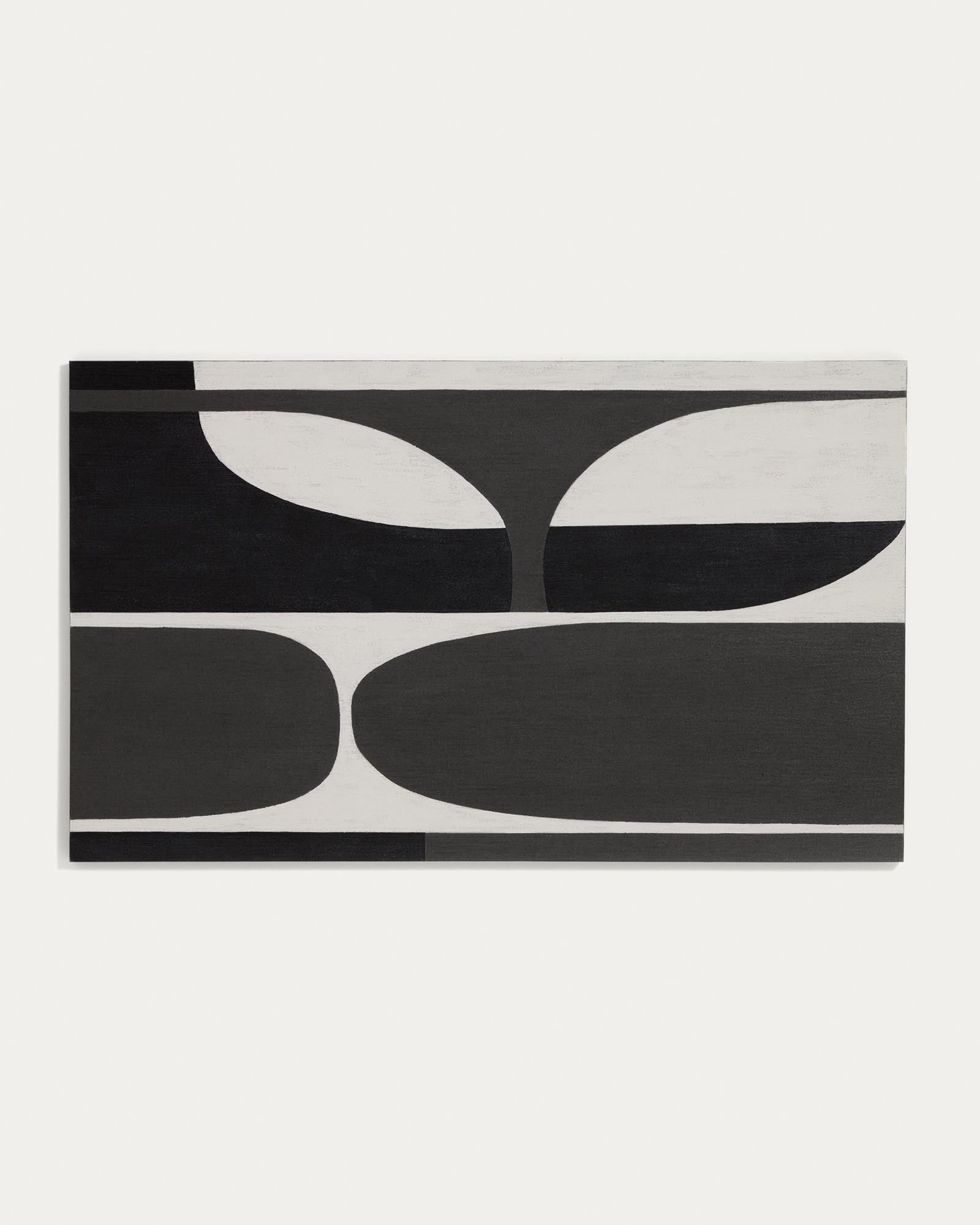 Elegantes abstraktes Kunstwerk in Schwarz und Weiß, 120 x 200 cm, ideal für moderne Wohnräume und stilvolle Akzente.