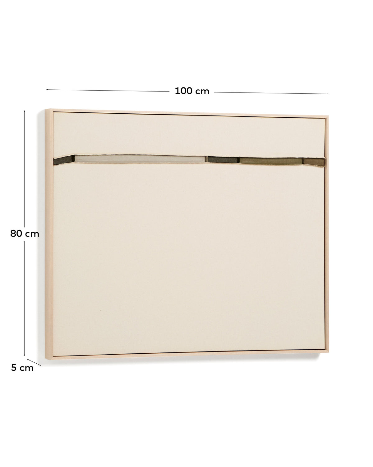 Abstraktes Bild Deravia, 80 x 100 cm in Beige, Hellgrün, Grün präsentiert im Onlineshop von KAQTU Design AG. Bild ist von Kave Home