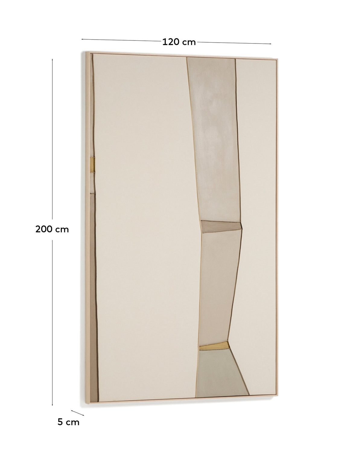 Abstraktes Bild Deravia, 120 x 200 cm in Beige, Grau, Grün präsentiert im Onlineshop von KAQTU Design AG. Bild ist von Kave Home