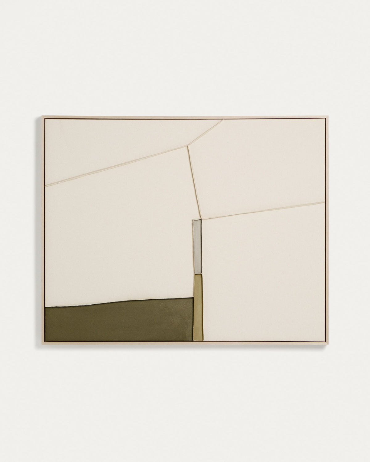 Abstraktes Bild Deravia, 80 x 100 cm in Beige, Grau, Grün präsentiert im Onlineshop von KAQTU Design AG. Bild ist von Kave Home