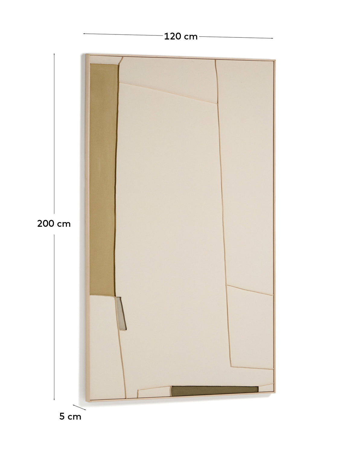 Abstraktes Bild Deravia, 120 x 200 cm in Beige, Grau, Grün präsentiert im Onlineshop von KAQTU Design AG. Bild ist von Kave Home